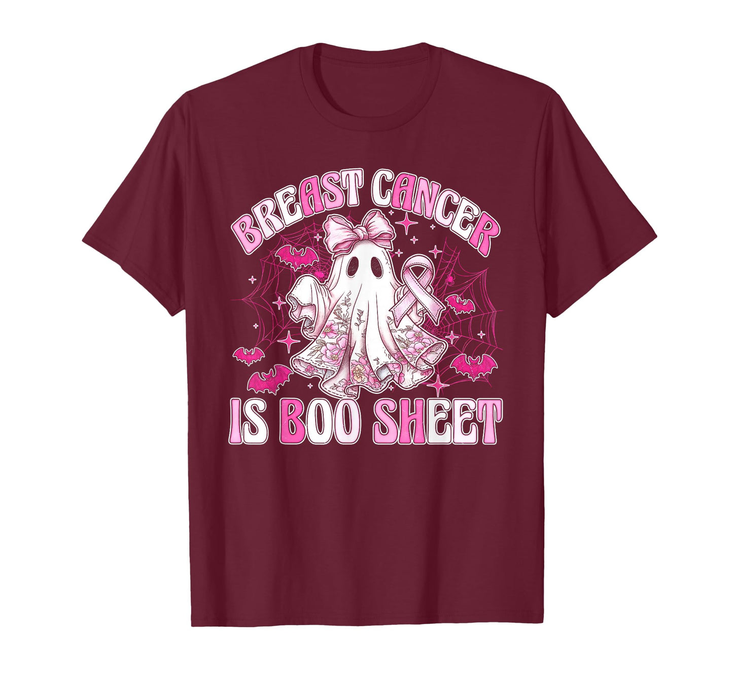 Breast Cancer is Boo Shet Awareness Heathy Pink Ribbon Women T-Shirt