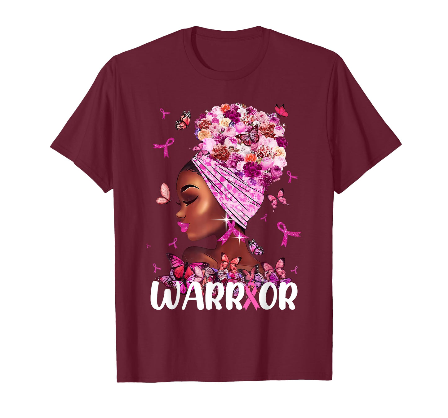 Breast Cancer Awareness Warrior Black Women Melanin Survivor T-Shirt