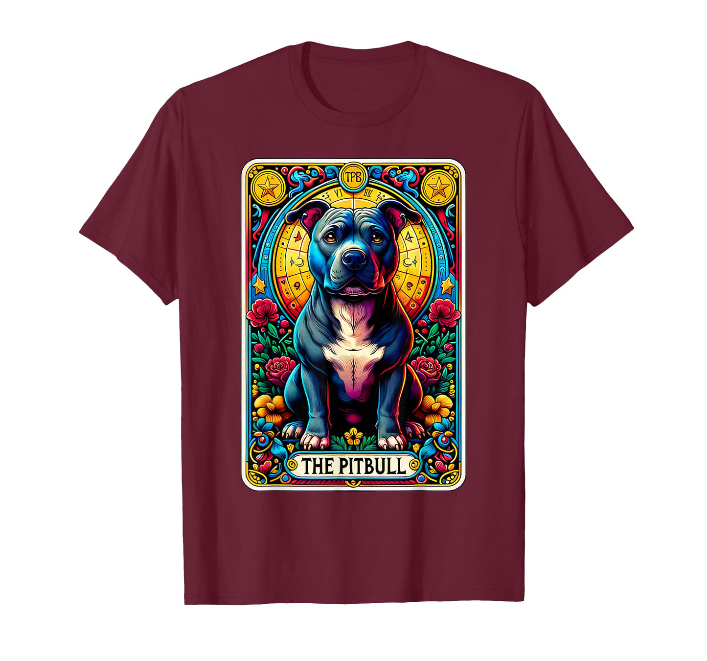 The Pitbull Tarot Card Dog Lover American Pit Bull Terrier T-Shirt for Men Women Kids