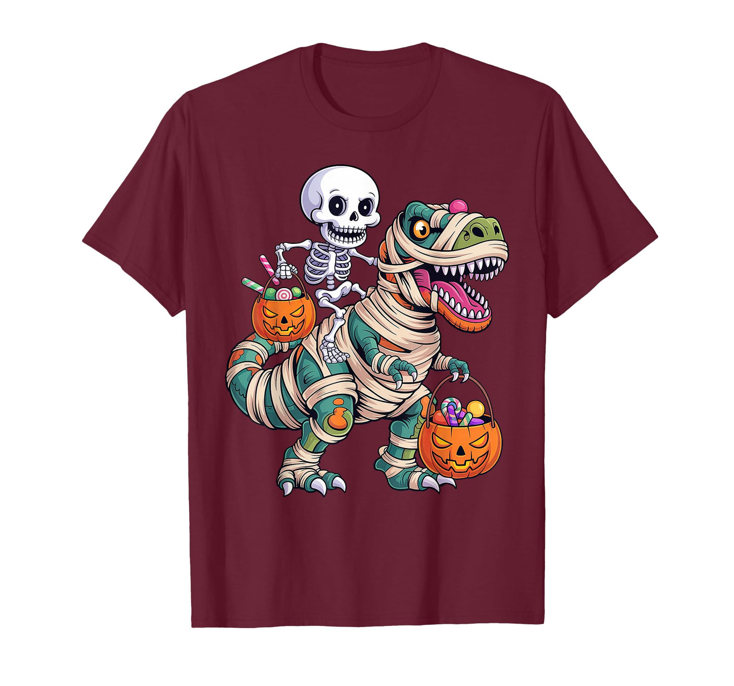 Dinosaur T Rex Skeleton Halloween T-Shirt