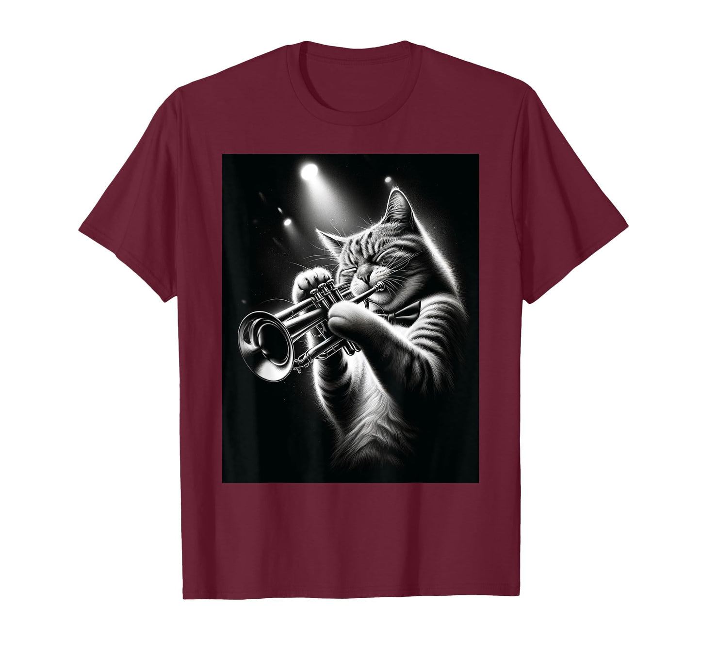 Musician Trumpet Player Funny Cat Playing Trumpet T-Shirt