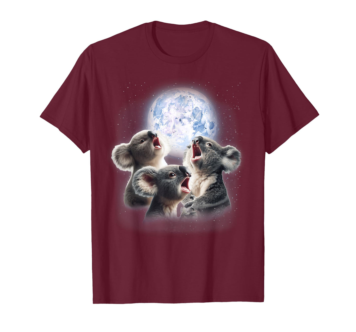 3 Koalas Howling At The Moon Funny Koala Animal Lover Kids T-Shirt