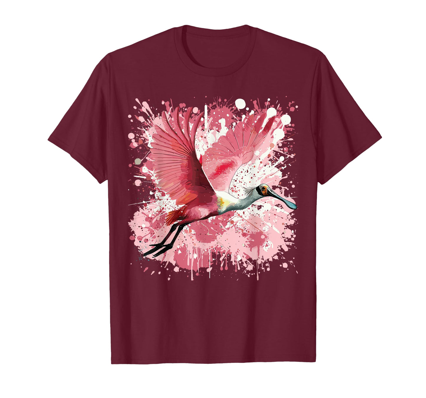 Roseate Spoonbill Splatter Art, Roseate Spoonbill T-Shirt