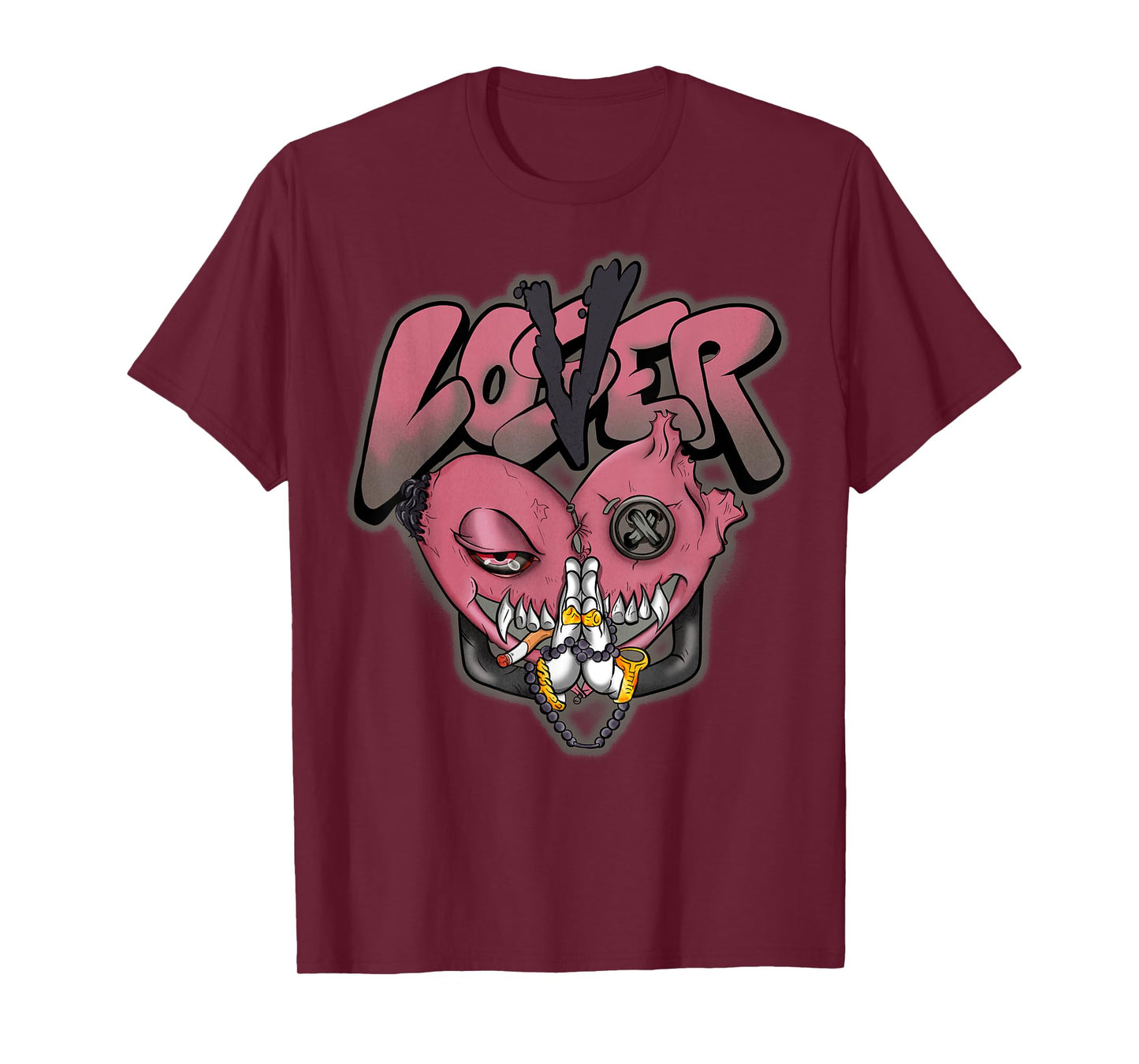 Graphic Loser Love Drip Pink Heart Matching Pink Apparel T-Shirt