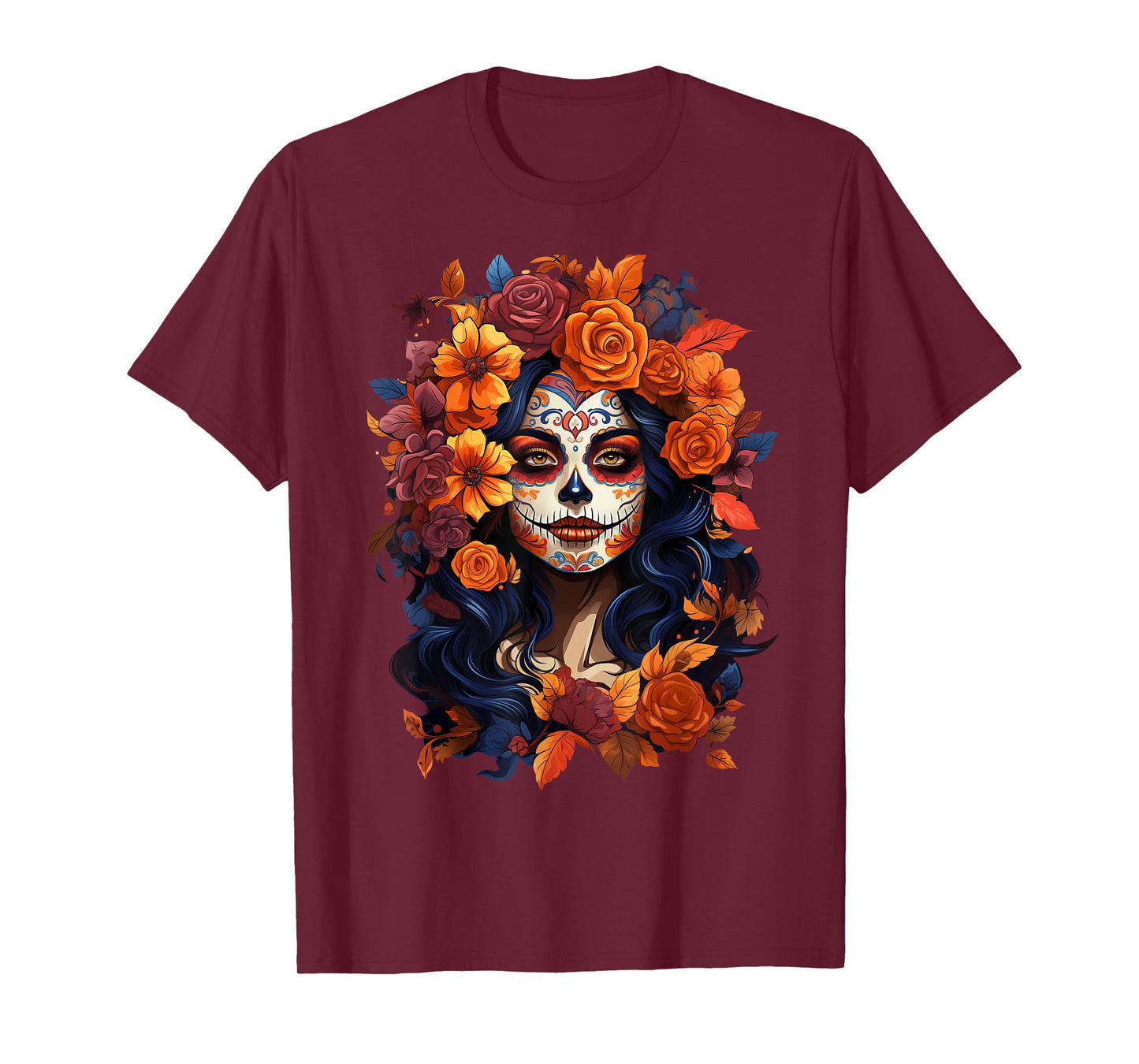 Dia De Los Muertos Mexican Sugar Skull Day Of The Dead Women T-Shirt