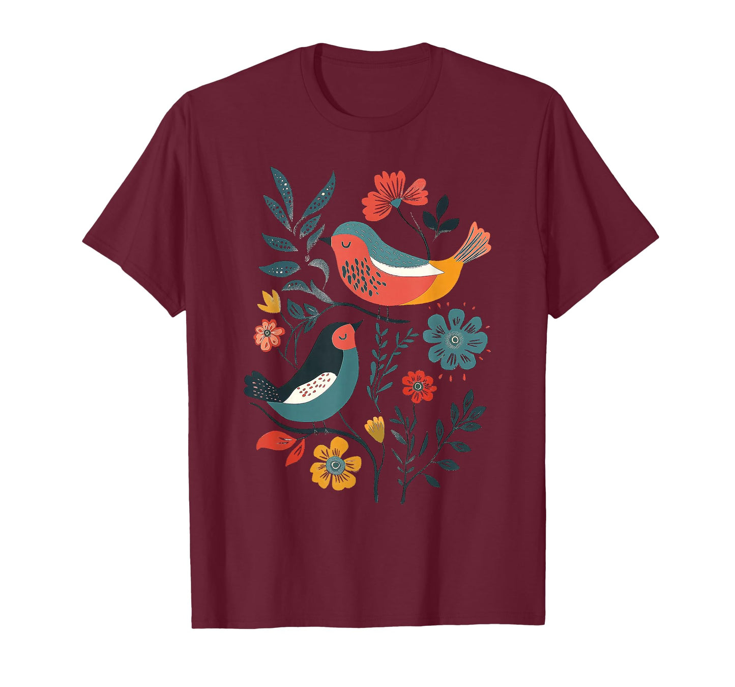 Folk Art Birds T-Shirt