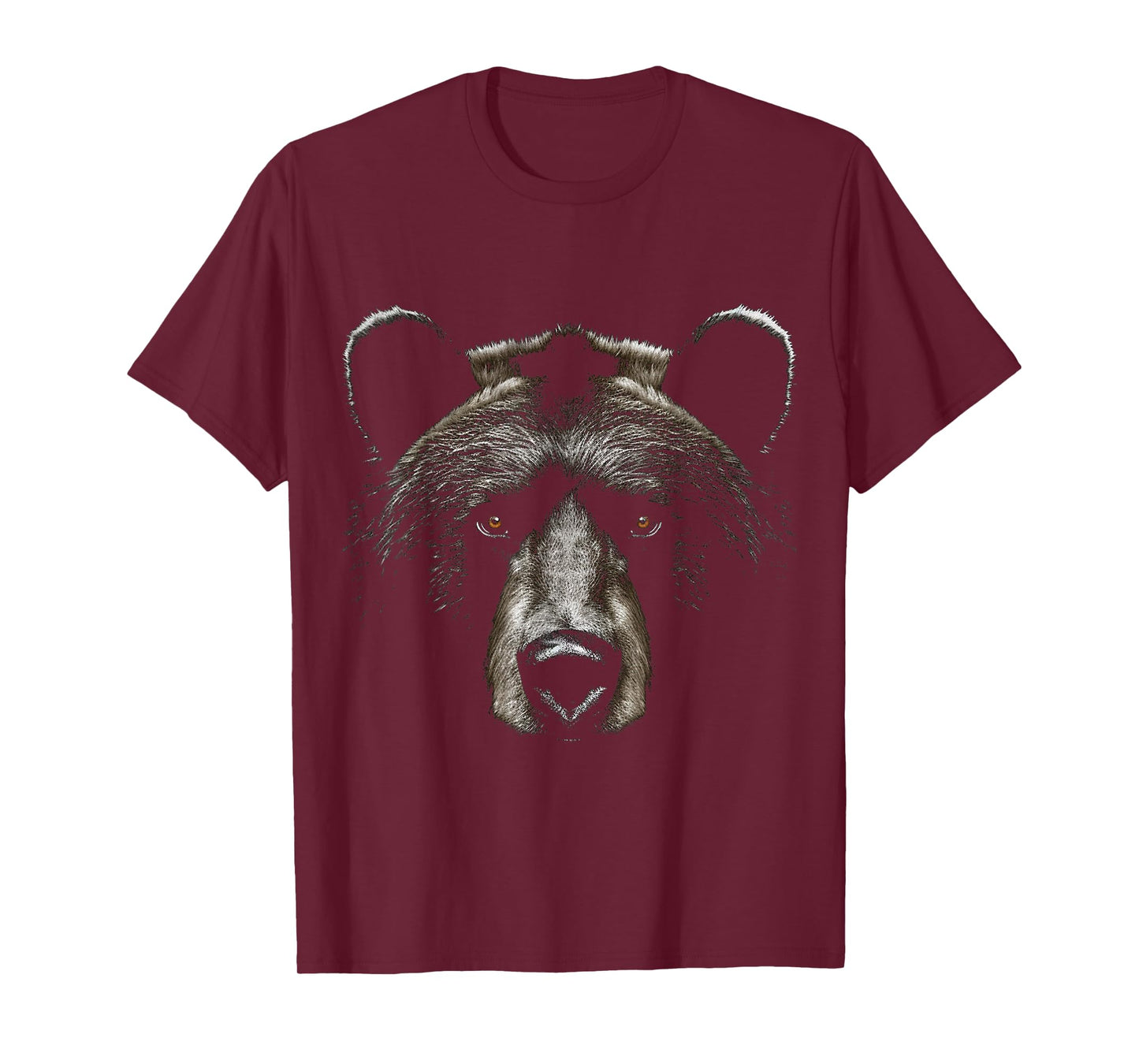 Bear Face Animal Art Portrait Graphic Motif Bear T-Shirt