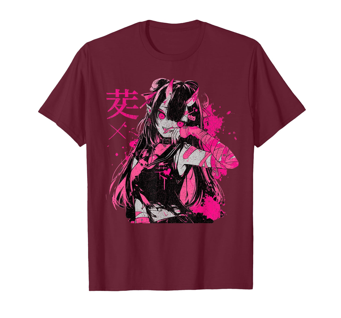 Alternative Vaporwave Gothic Sad Alt Grunge Woman Goth Grunge Demon Anime Girl Waifu Horror Alt Aesthetic T-Shirt