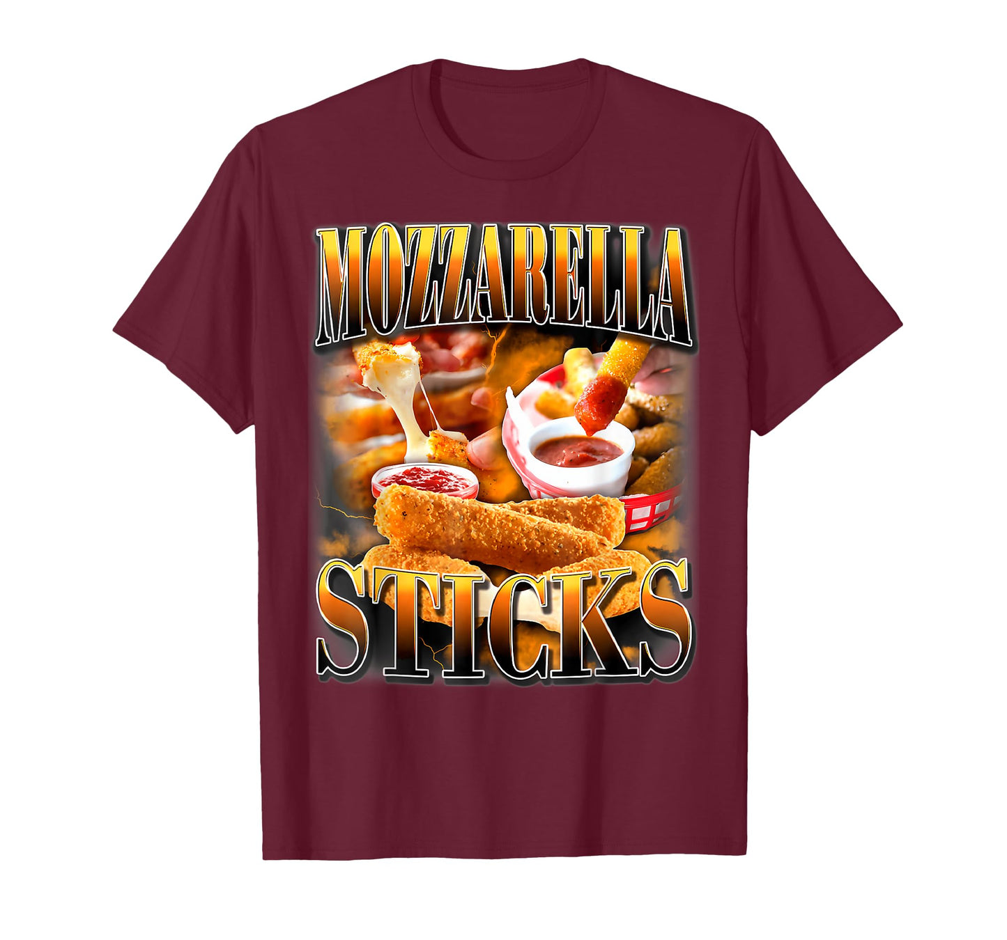 Mozzarella Cheese Sticks Bootleg Rap CD Aesthetic Funny Meme T-Shirt