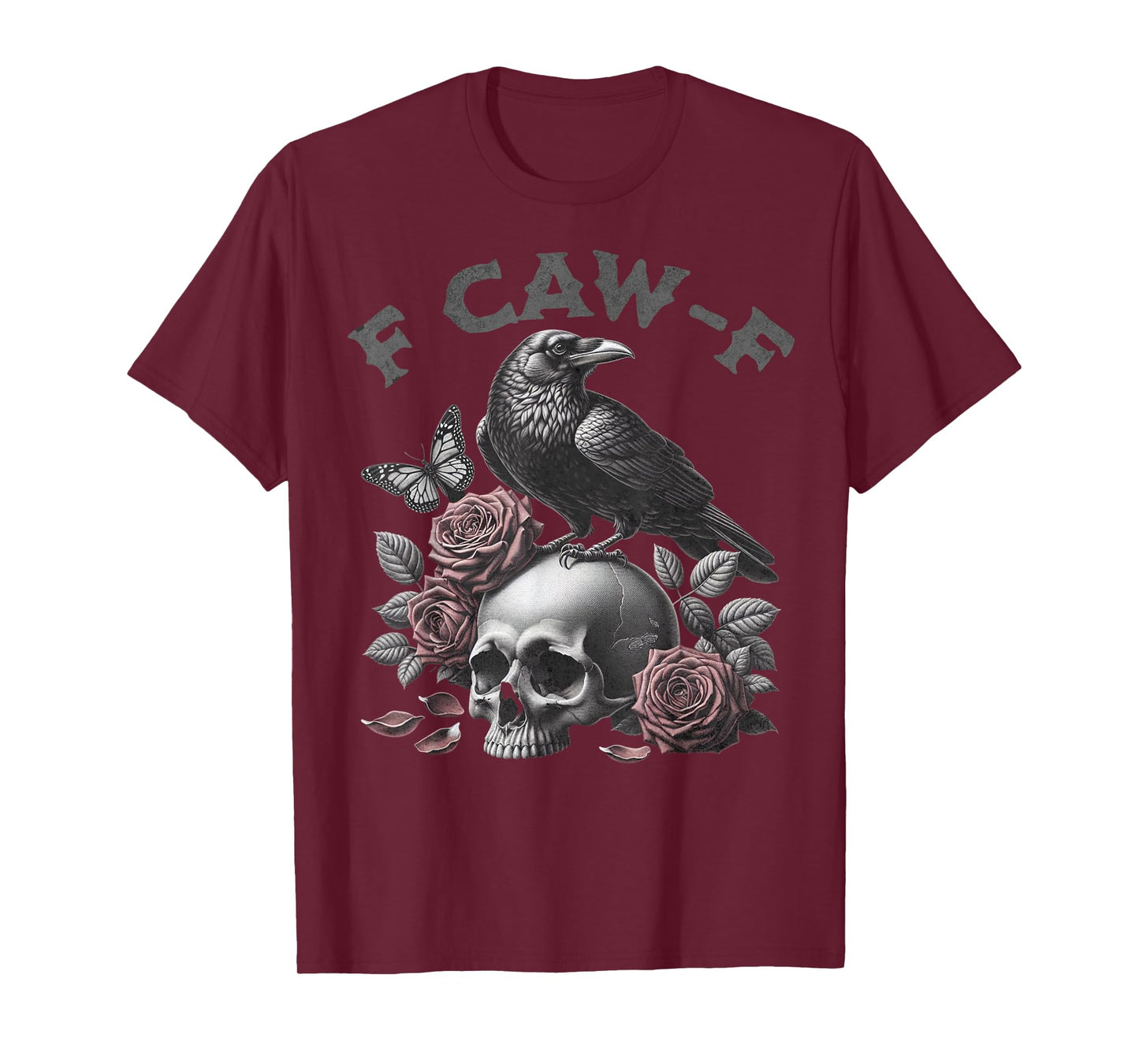 f-caw-f Crow Humorous Graphic T for Men Women T-Shirt