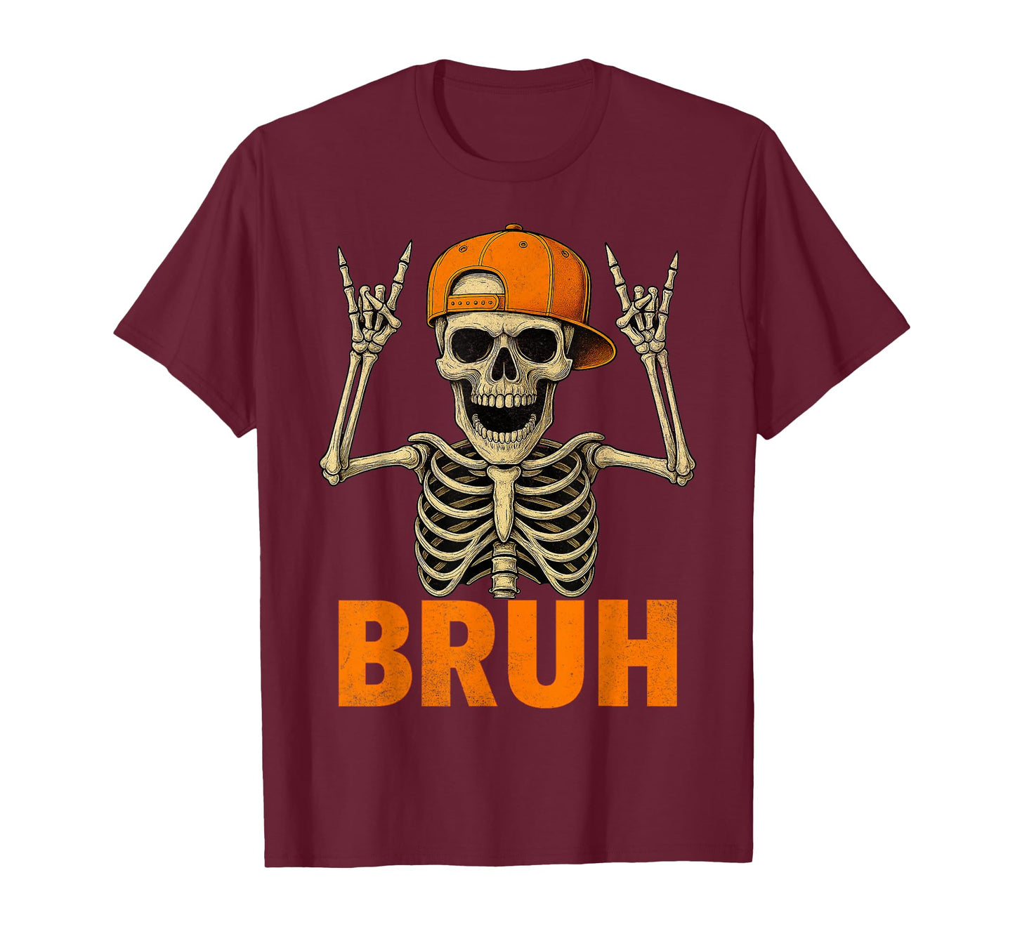 Bruh Punk Rock Skeleton Cool Rocker Family T-Shirt
