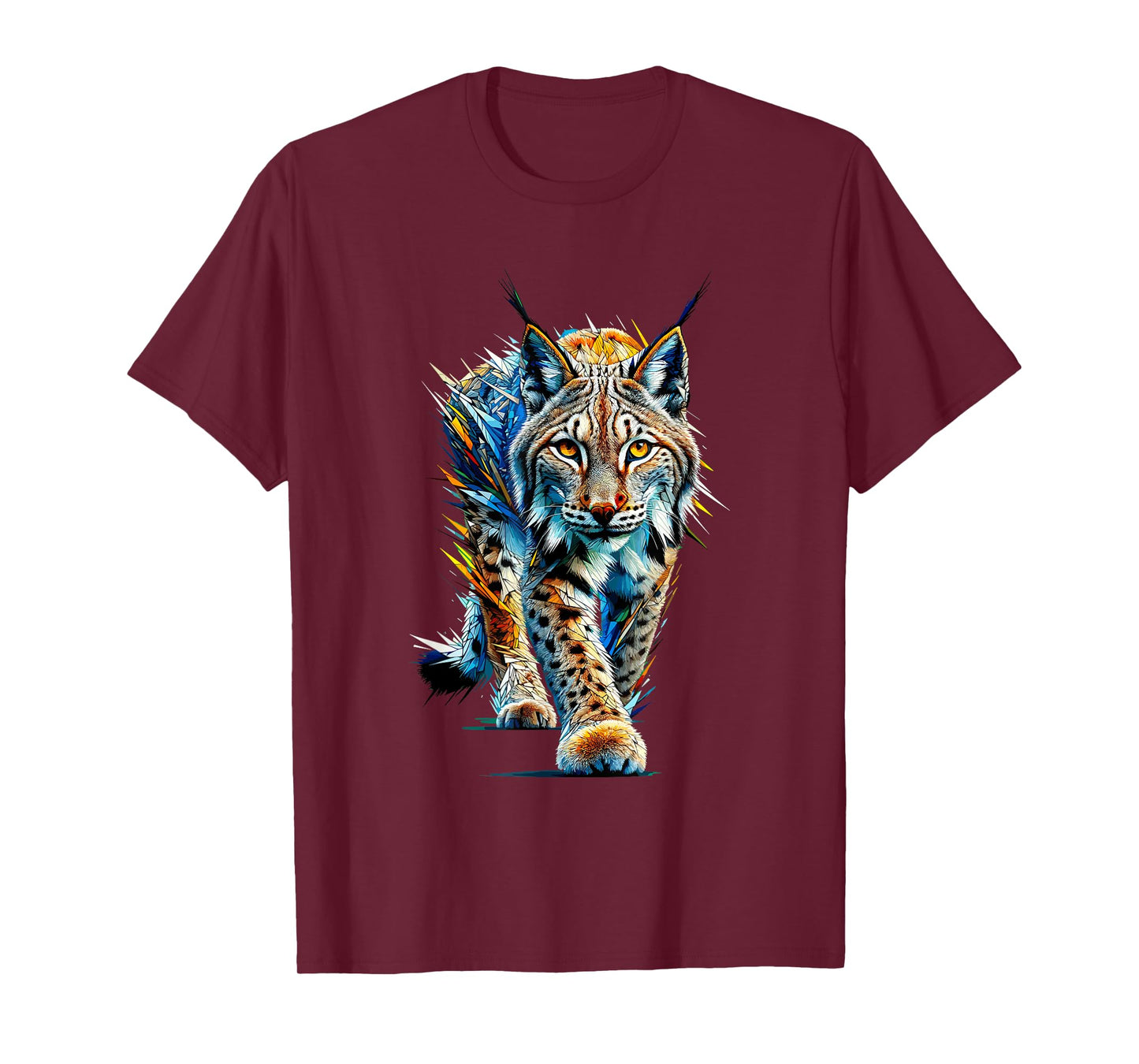 Polygon Art Bobcat Lynx Bobcats Lynxes T-Shirt for Men Women Kids