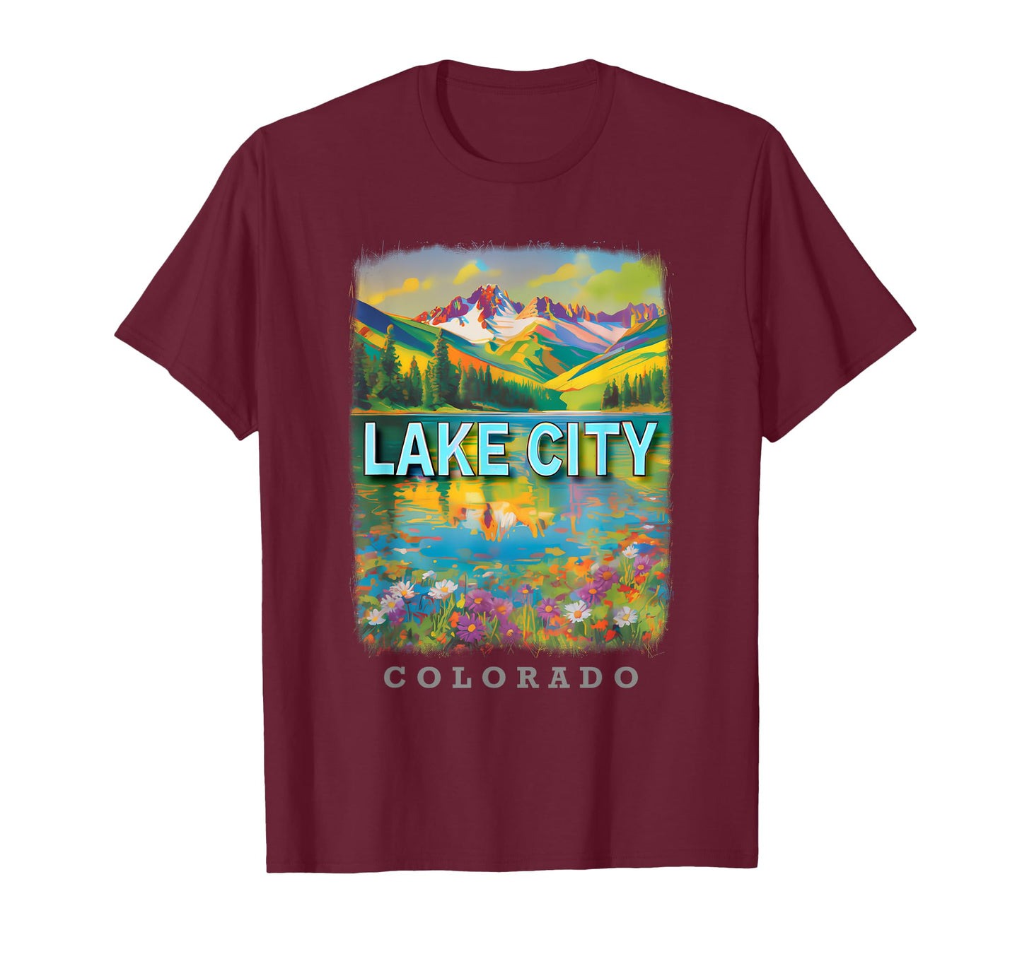 Lake City Colorado CO Mountain Majesty SD987 T-Shirt