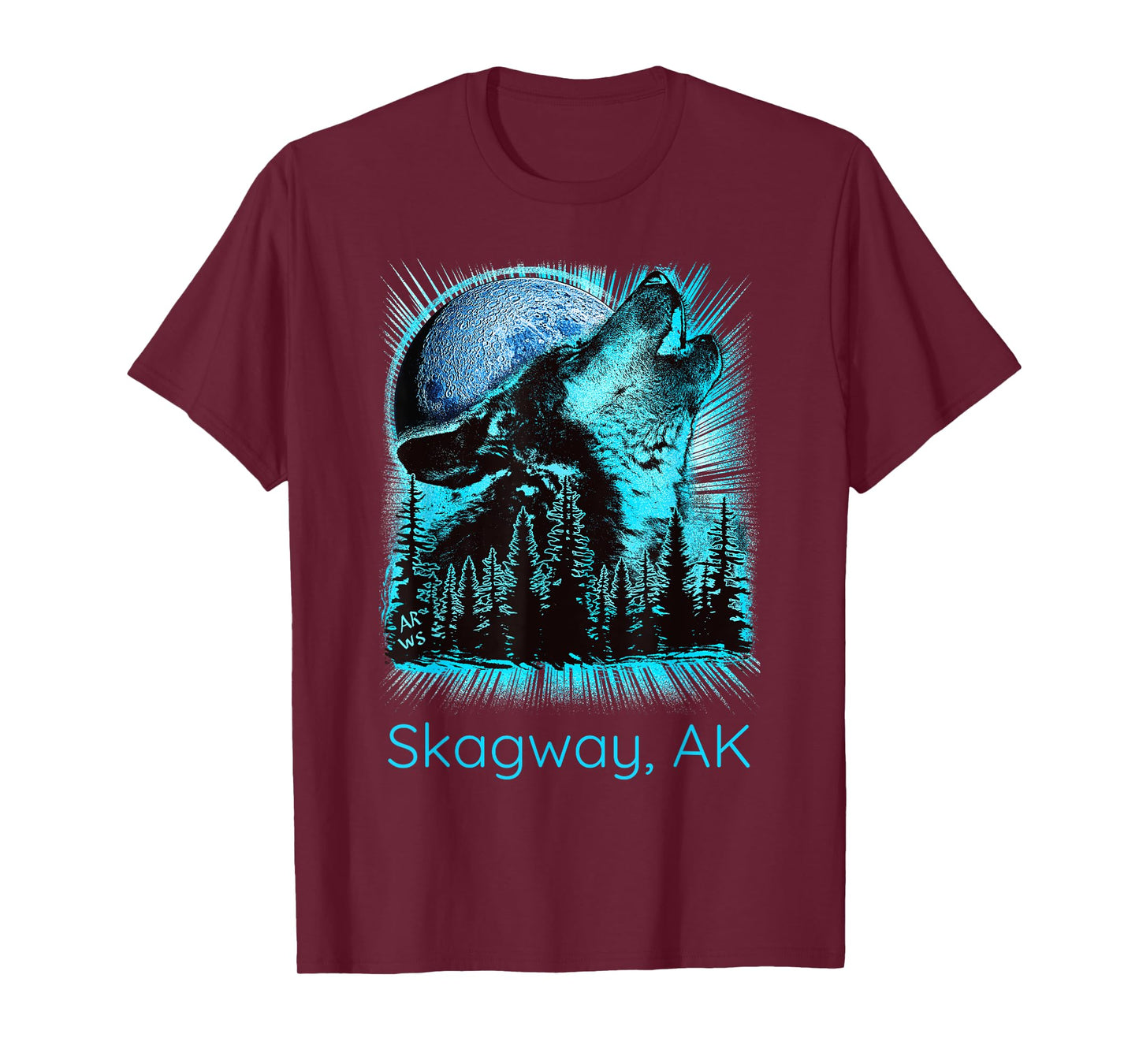 Skagway Alaska Howling Wolf Moon Forest Nature Lover T-Shirt