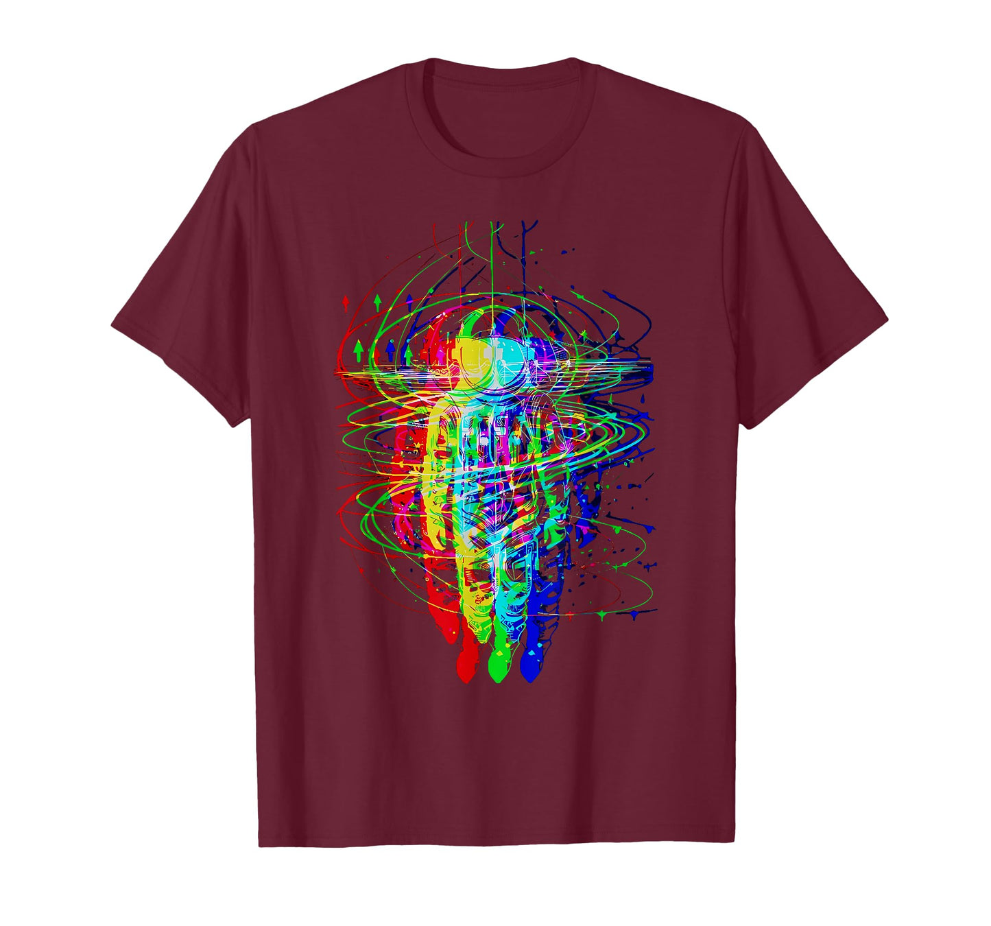 Psychedelic Spaceman Traveller Trippy Astronaut Outer Space T-Shirt