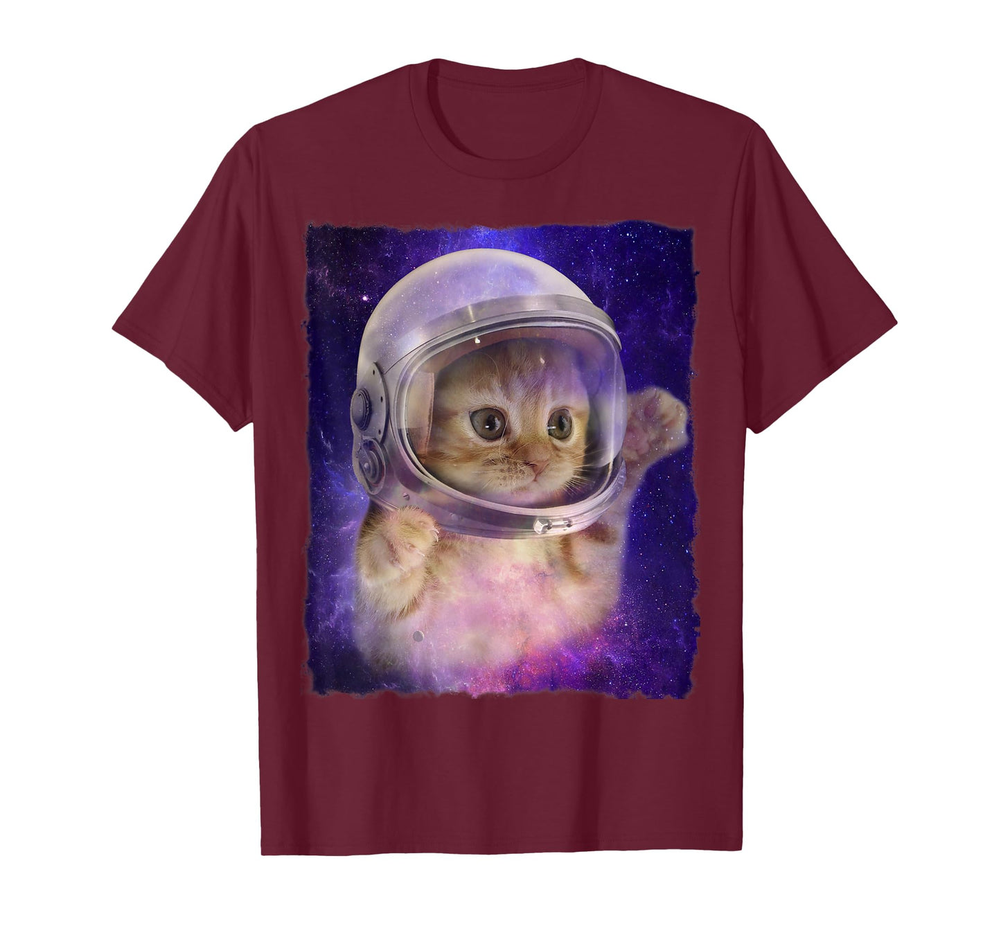 Cute Space Cat Astronaut Kitty Space Helmet Deep Space Tee Men Women Girls Kids T-Shirt