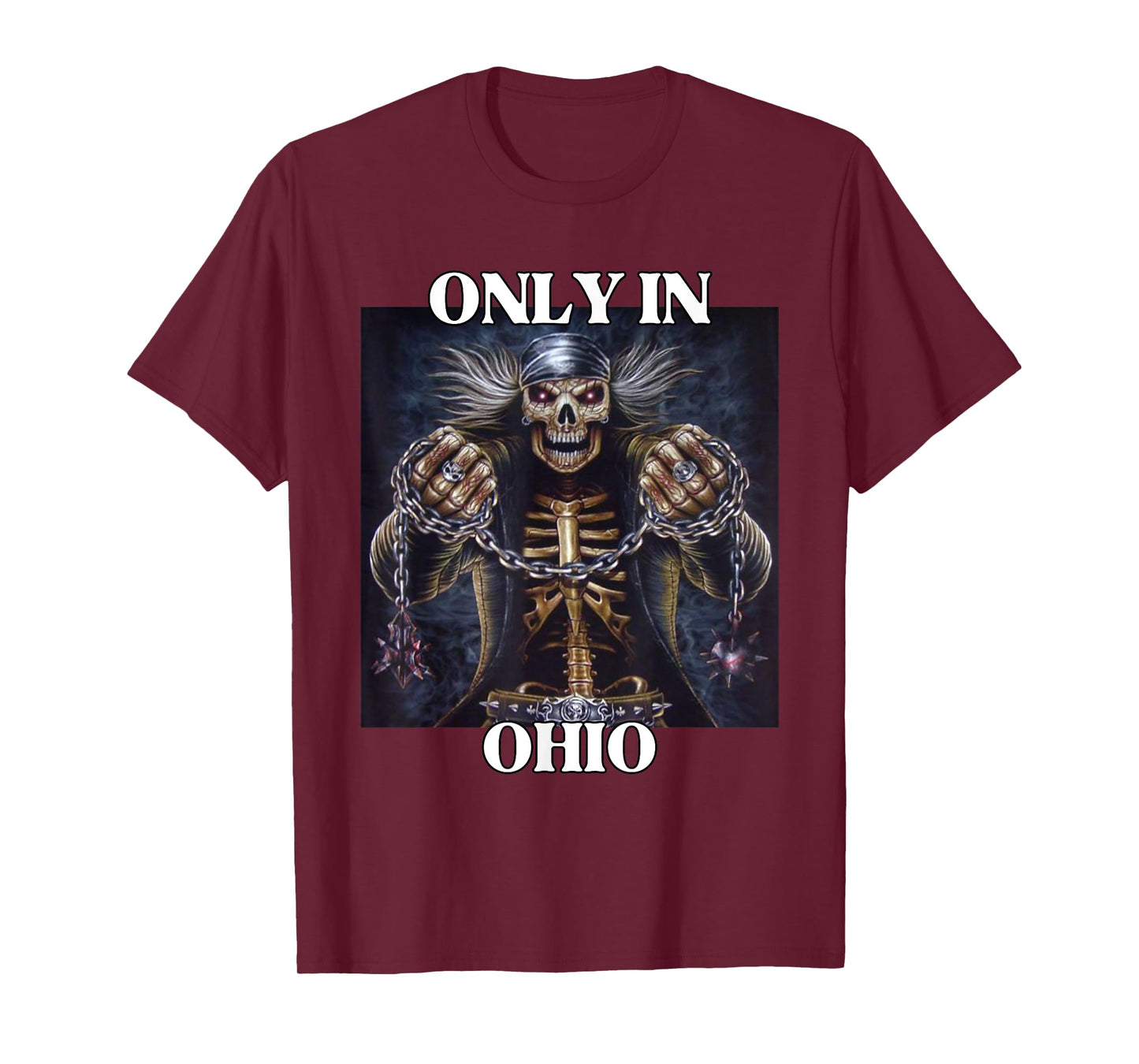 Ohio Funny Cringe Hard Skeleton Meme T-Shirt