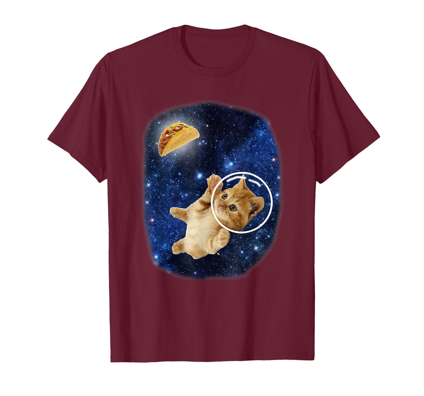Astronaut Cat Crunchy Taco in Space Cute Galaxy Kitten T-Shirt for Men Women Kids