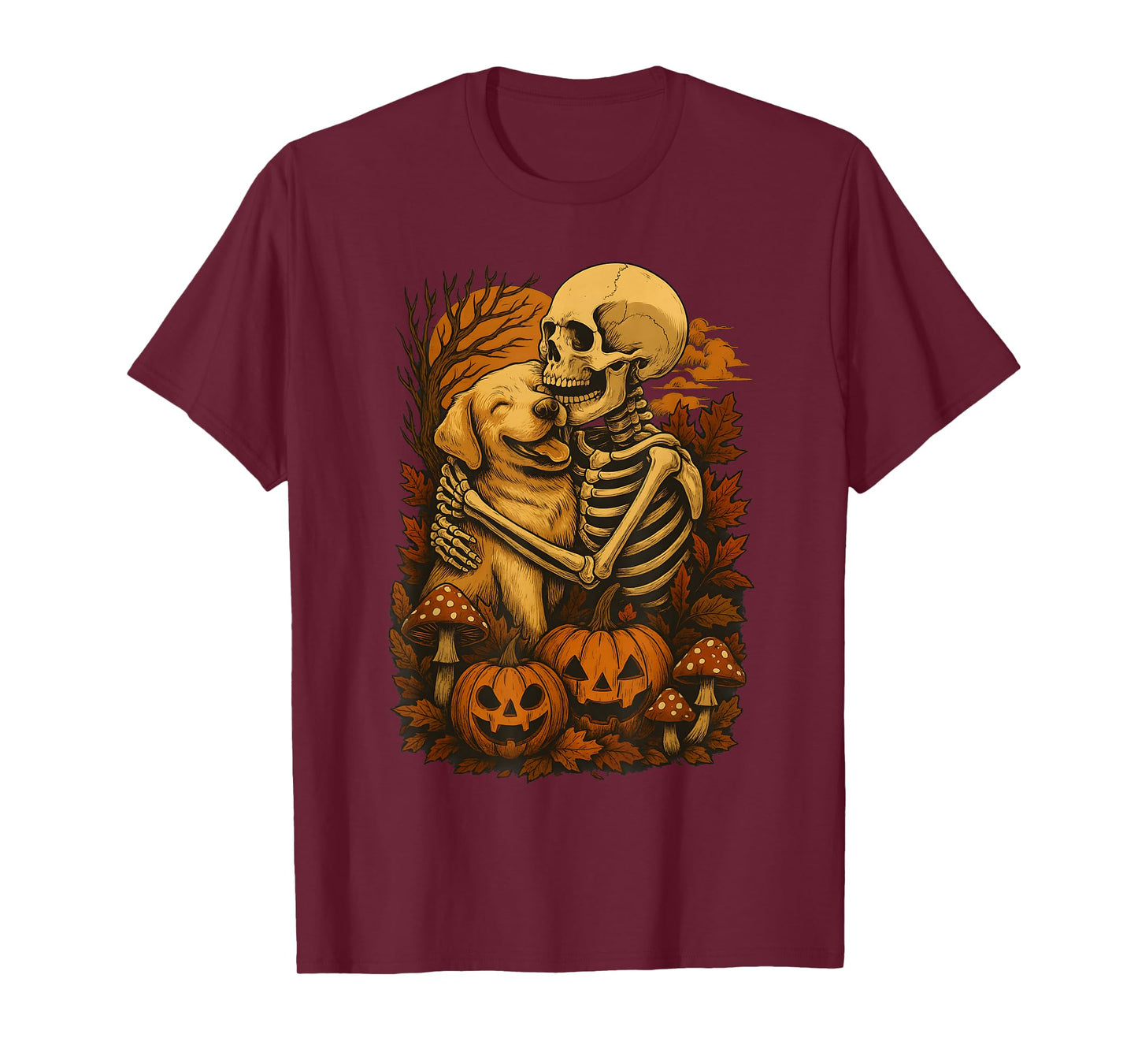 Skeleton Hugging Labrador Retriever T-Shirt