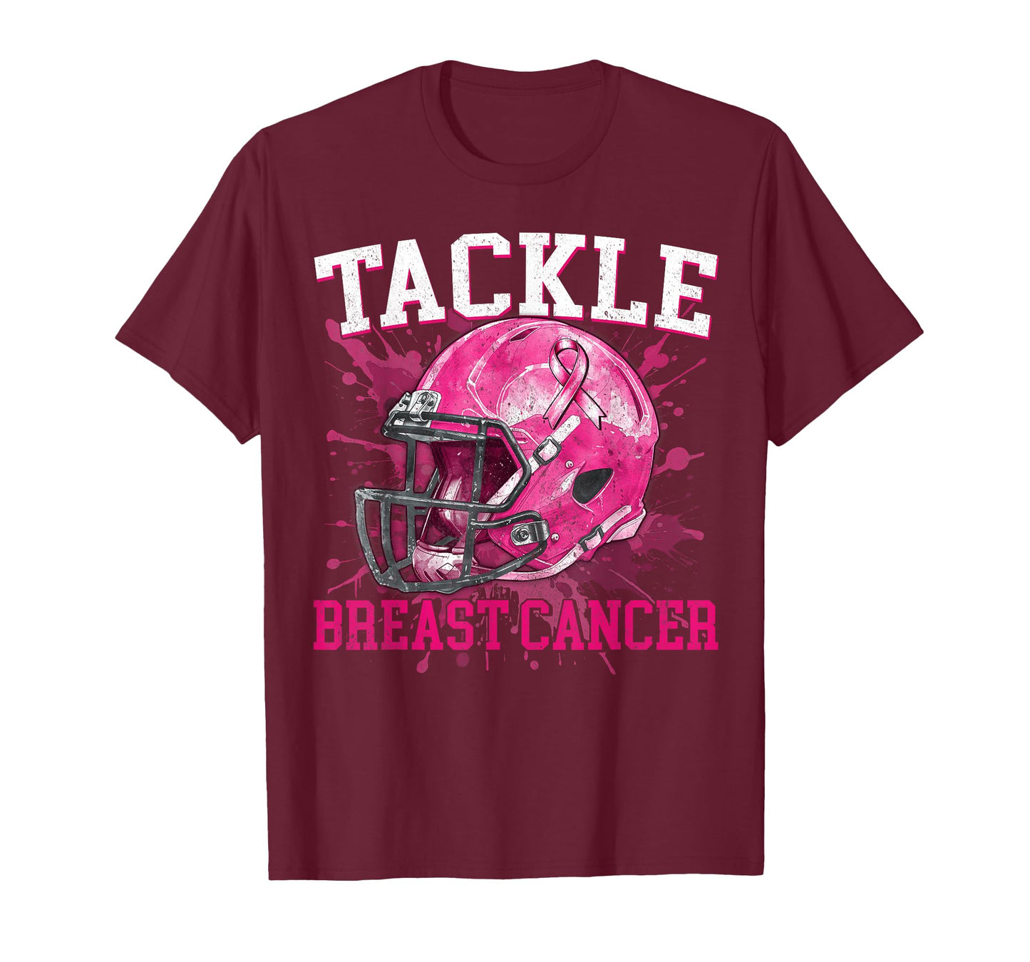 Tackle Breast Cancer Awareness Fighting American Football T-Shirt