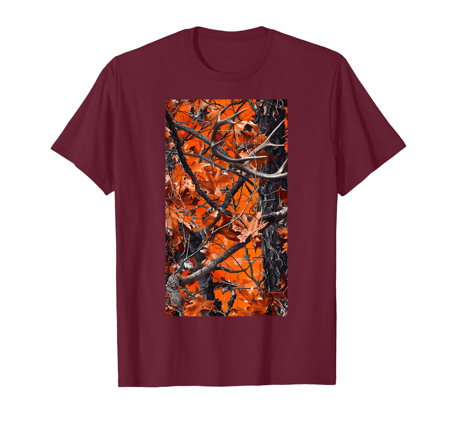 Orange Camo Autumn Fall leaves Oak Nature Forest T-Shirt