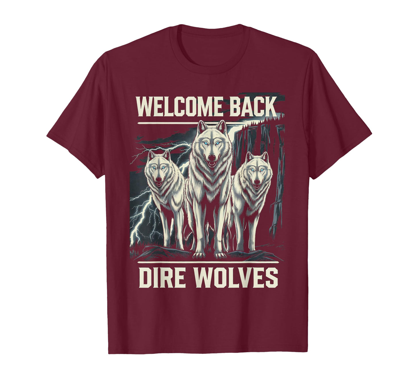 Dire Wolves Dire Wolf White Wolf Animal Dire Wolf T-Shirt