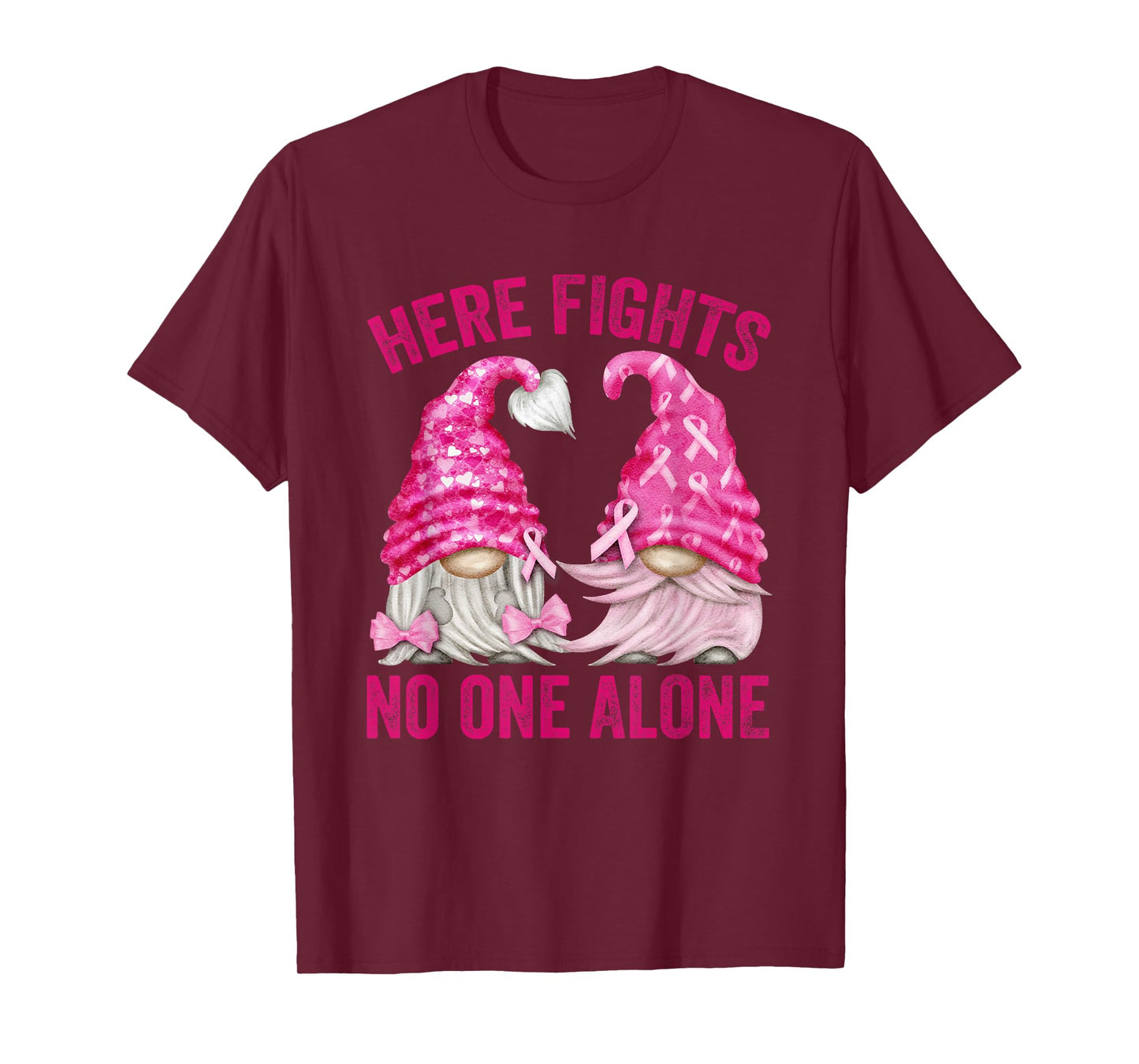 Wear Pink For Breast Cancer Awareness With Cute Gnome T-Shirt