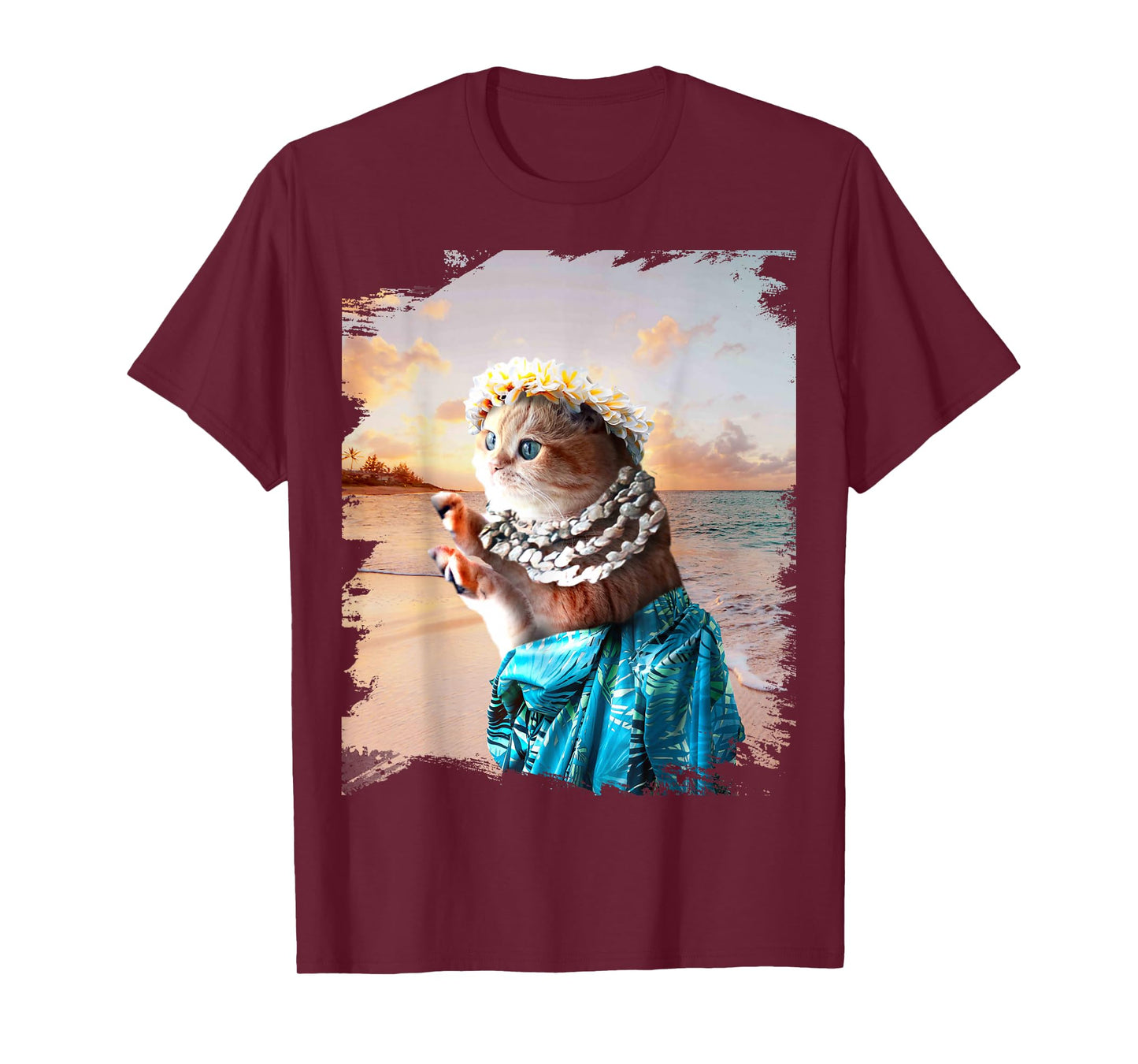 Funny Aloha Hawaiian Cat T-Shirt