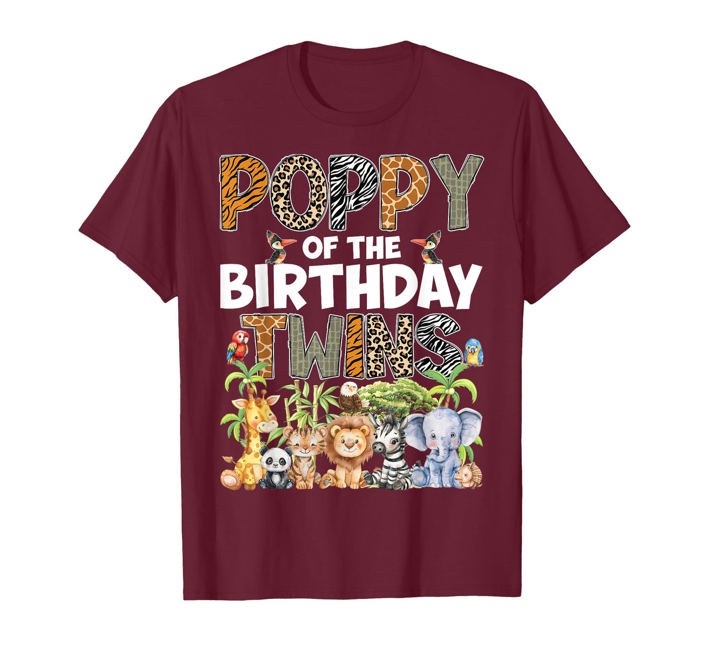 Poppy Of The Birthday Twins Safari Wild Zoo Animals T-Shirt
