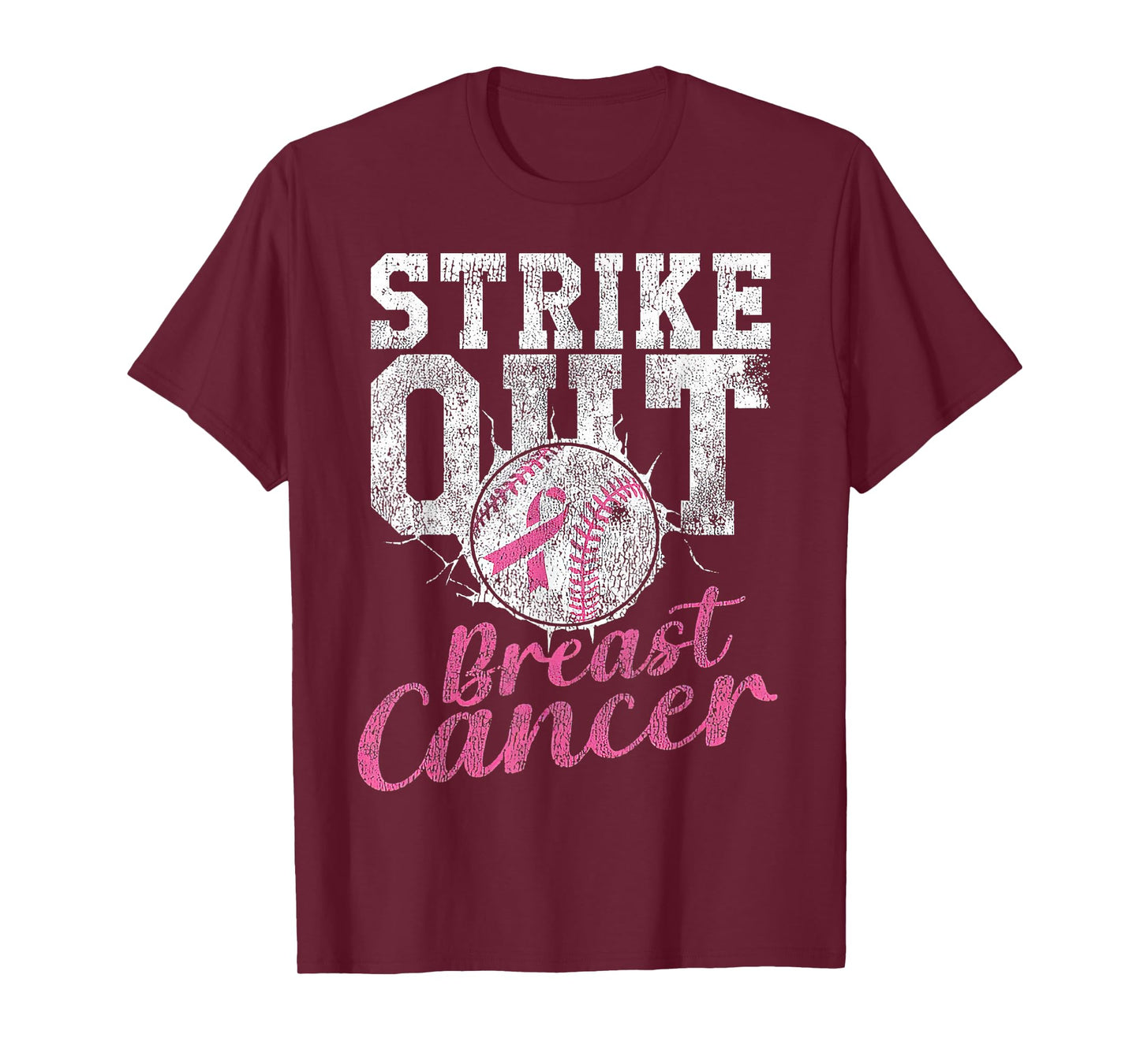 Strike Out Breast Cancer Baseball Warrior T-Shirt