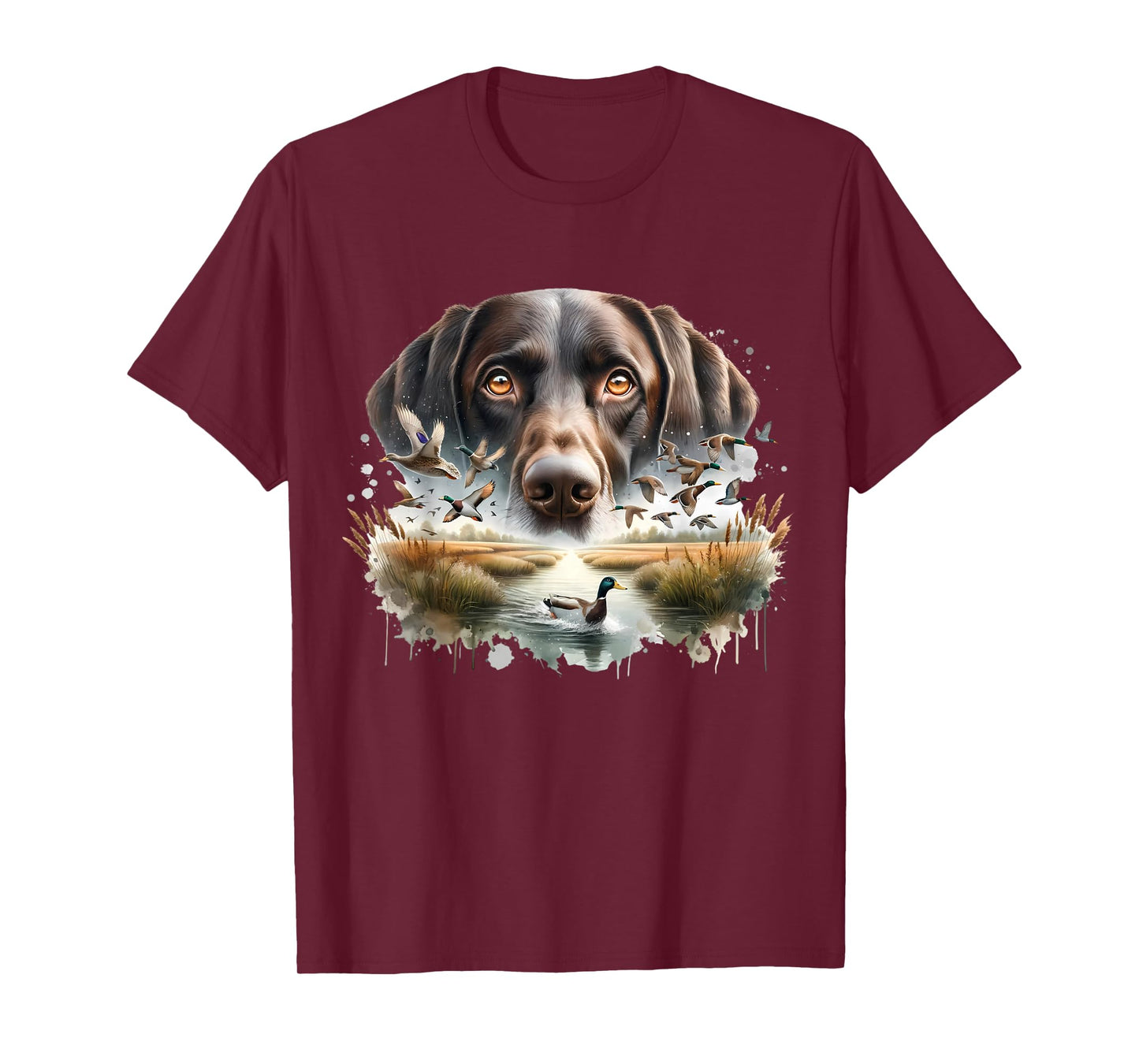 Labrador Retriever with Mallard Ducks Hunting Duck Hunter T-Shirt