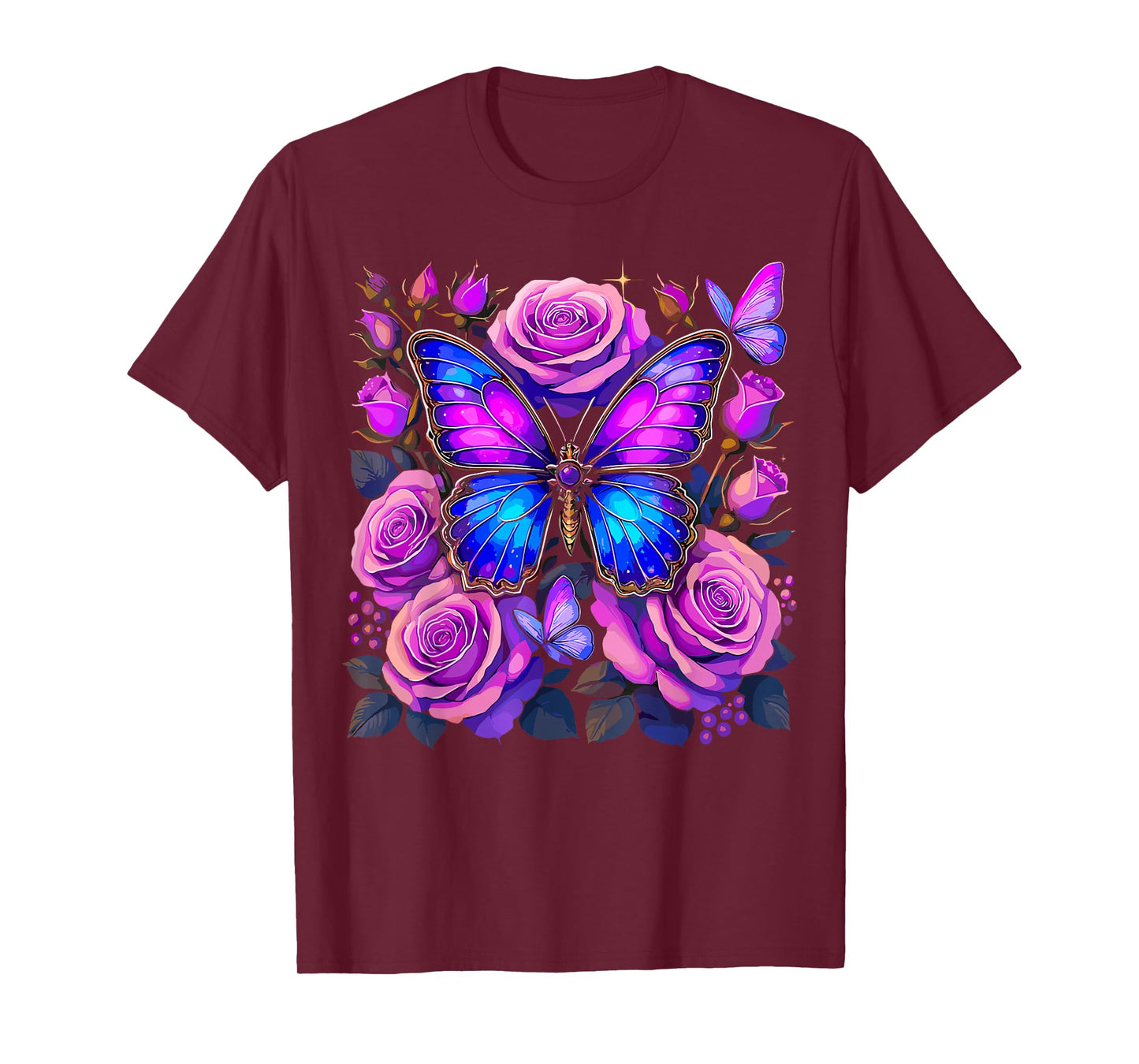 Butterfly With Rose Aesthetic Butterfly T-Shirt