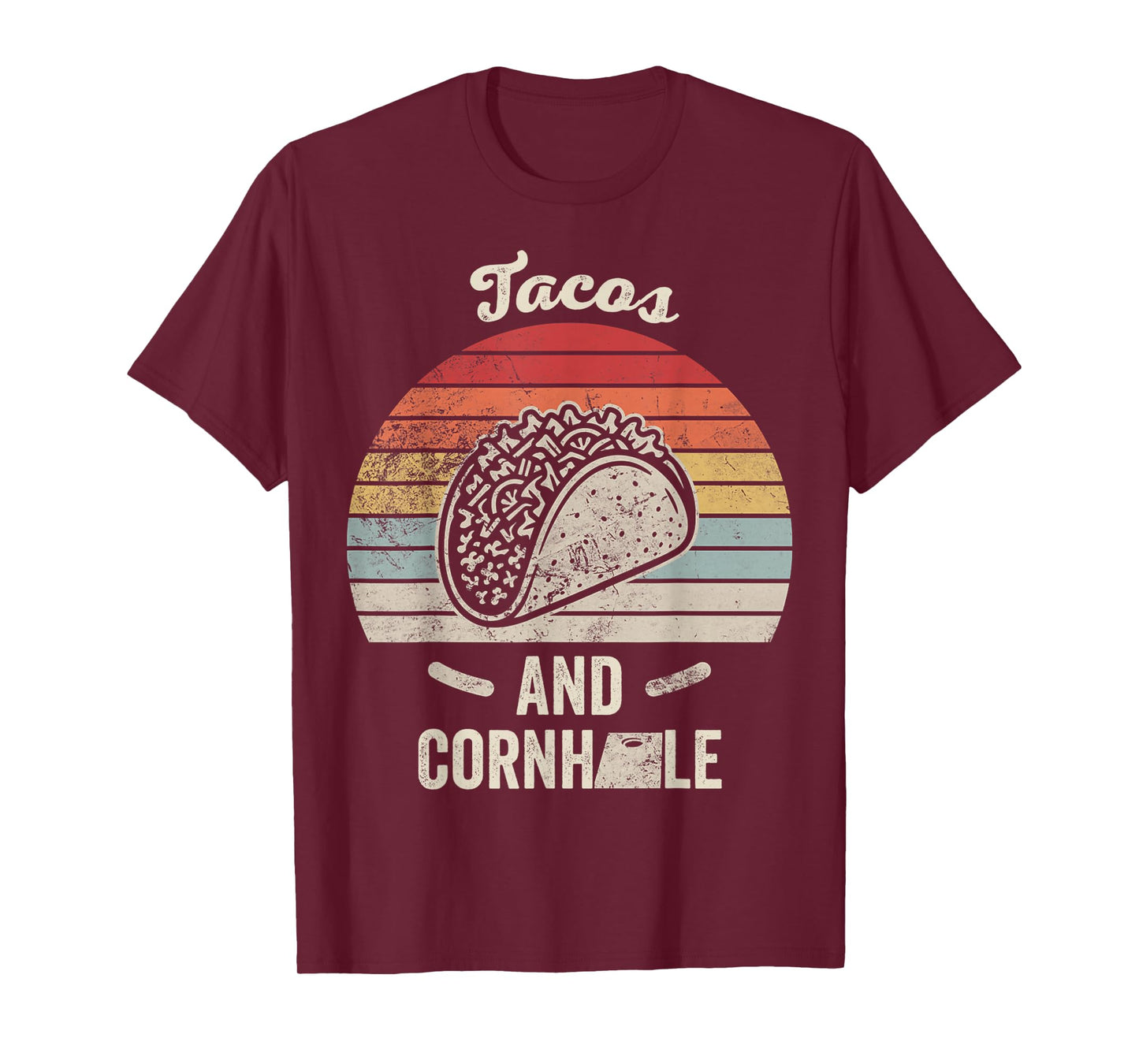 Tacos and Cornhole Retro Style T-Shirt