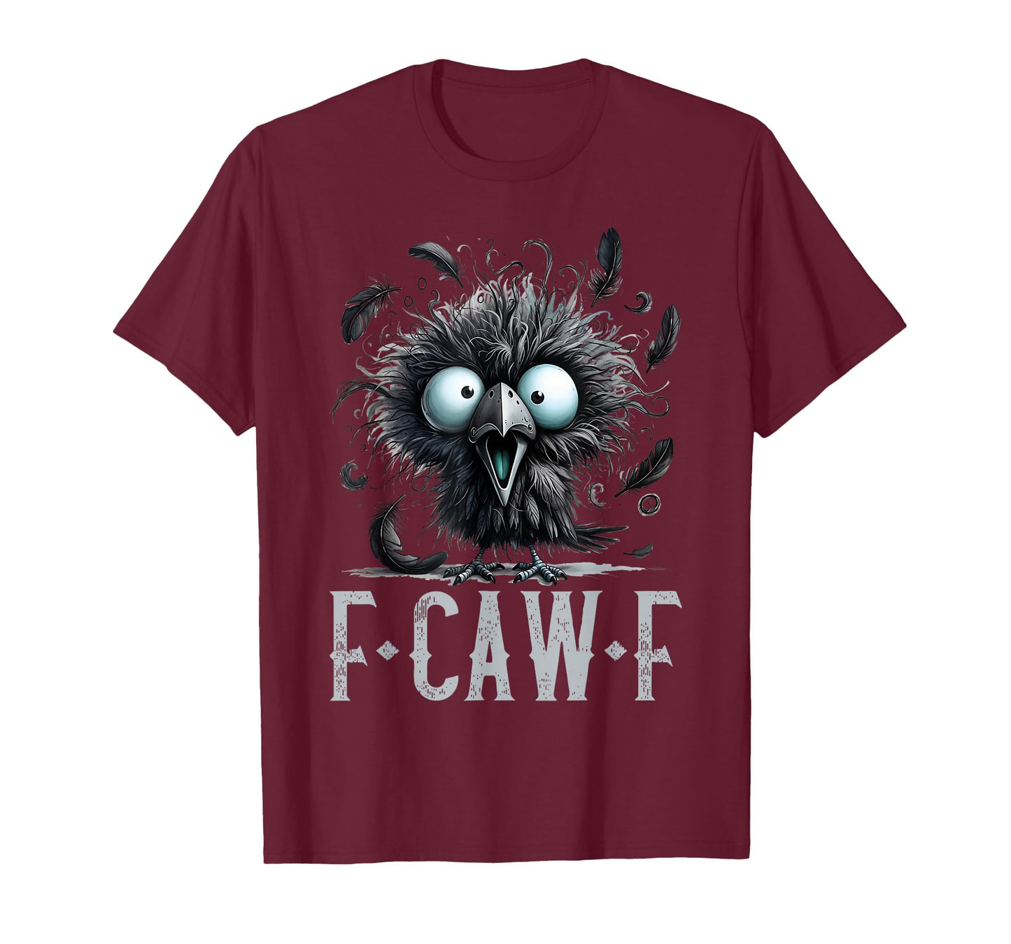 Women F-Caw-F Black Crow Black Bird Funny Halloween T-Shirt