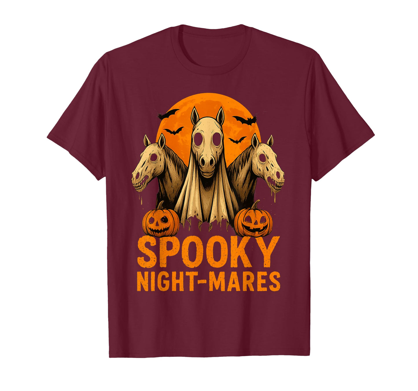 Spooky Night-Mares Halloween Spooky Season Funny Horses T-Shirt