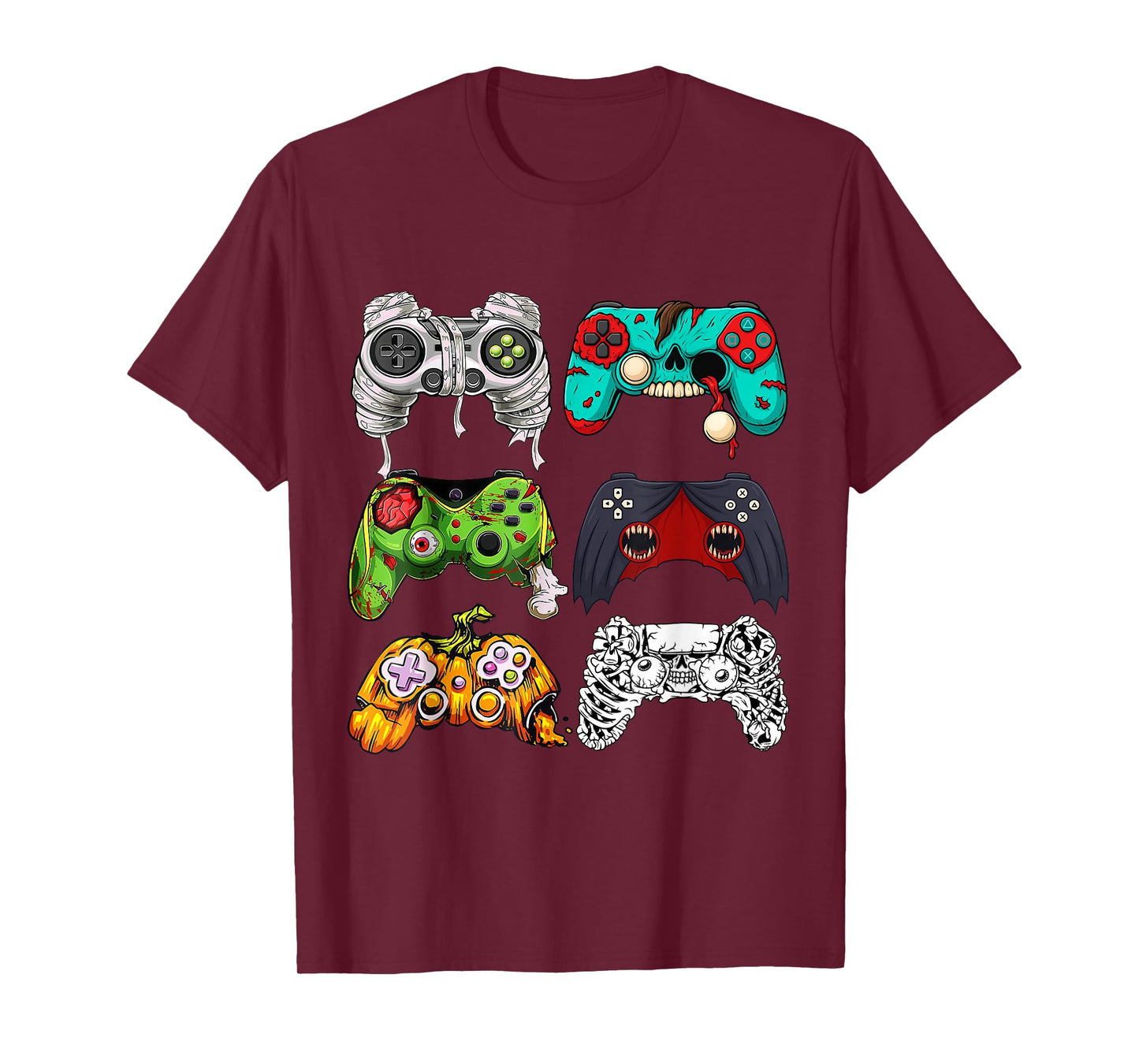 Halloween Skeleton Zombie Gaming Controllers Mummy T-Shirt