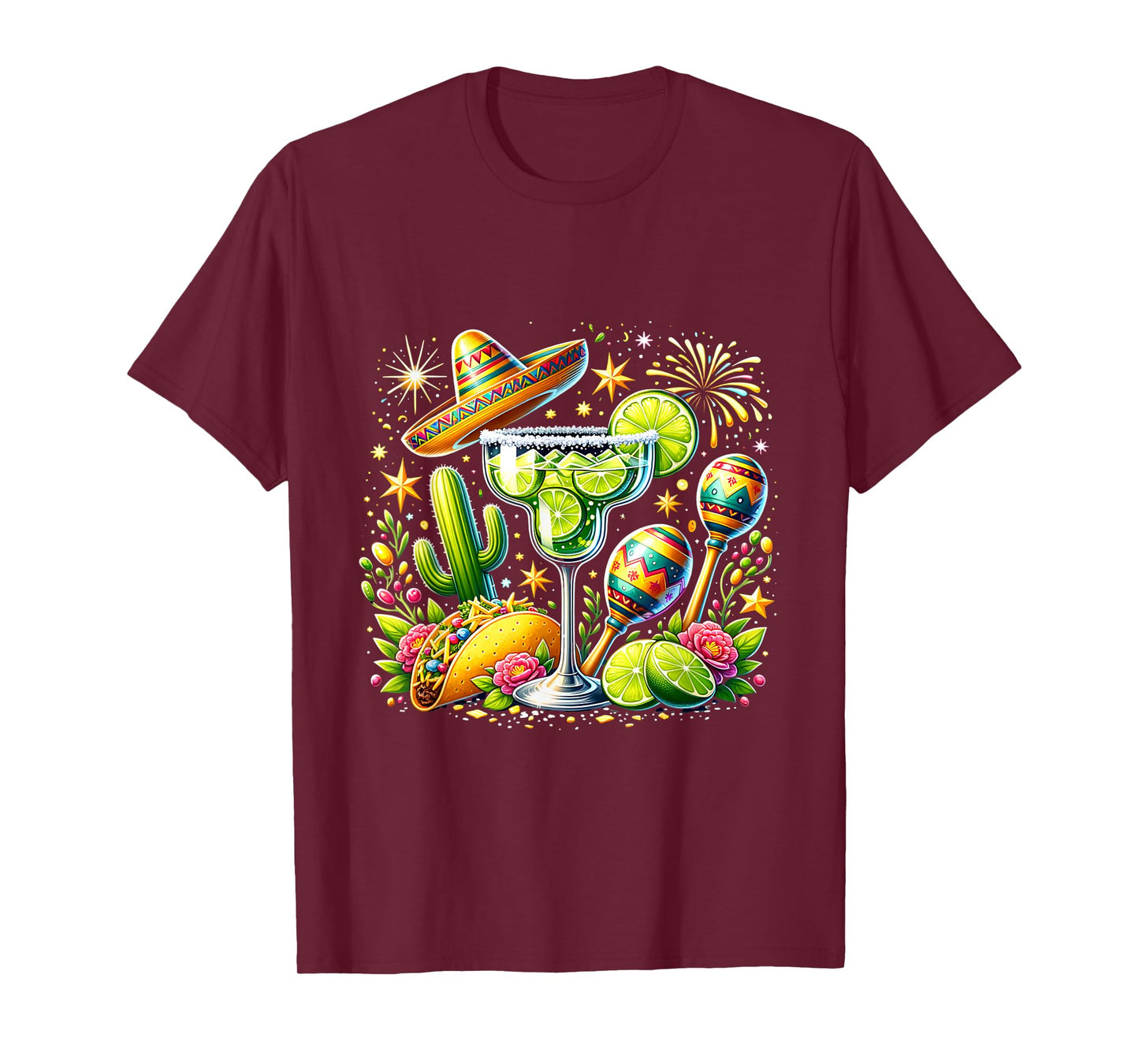 Taco Party Fiesta Sombrero Margarita Fun T-Shirt