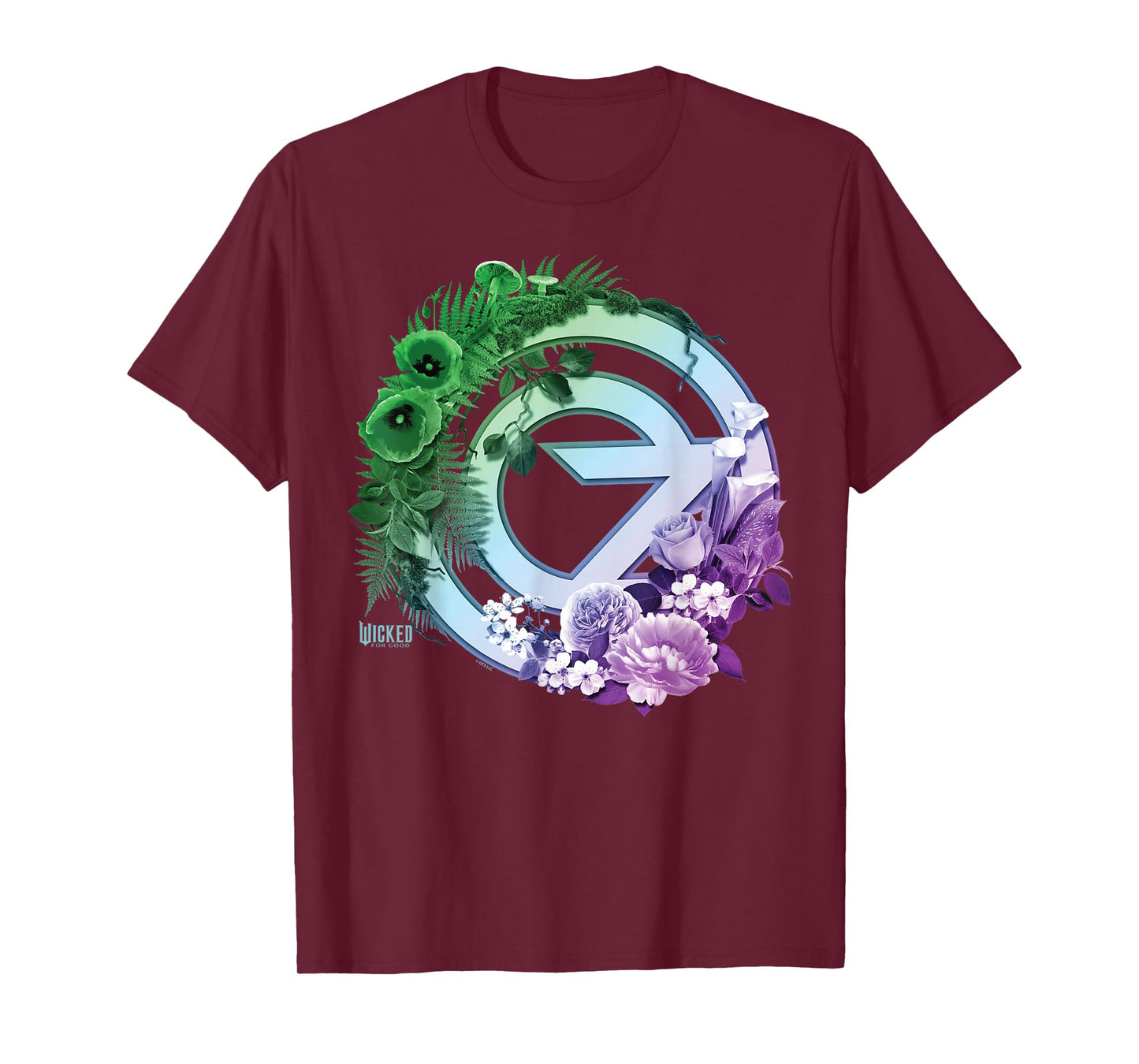 Wicked: For Good Oz Logo Floral and Vine T-Shirt