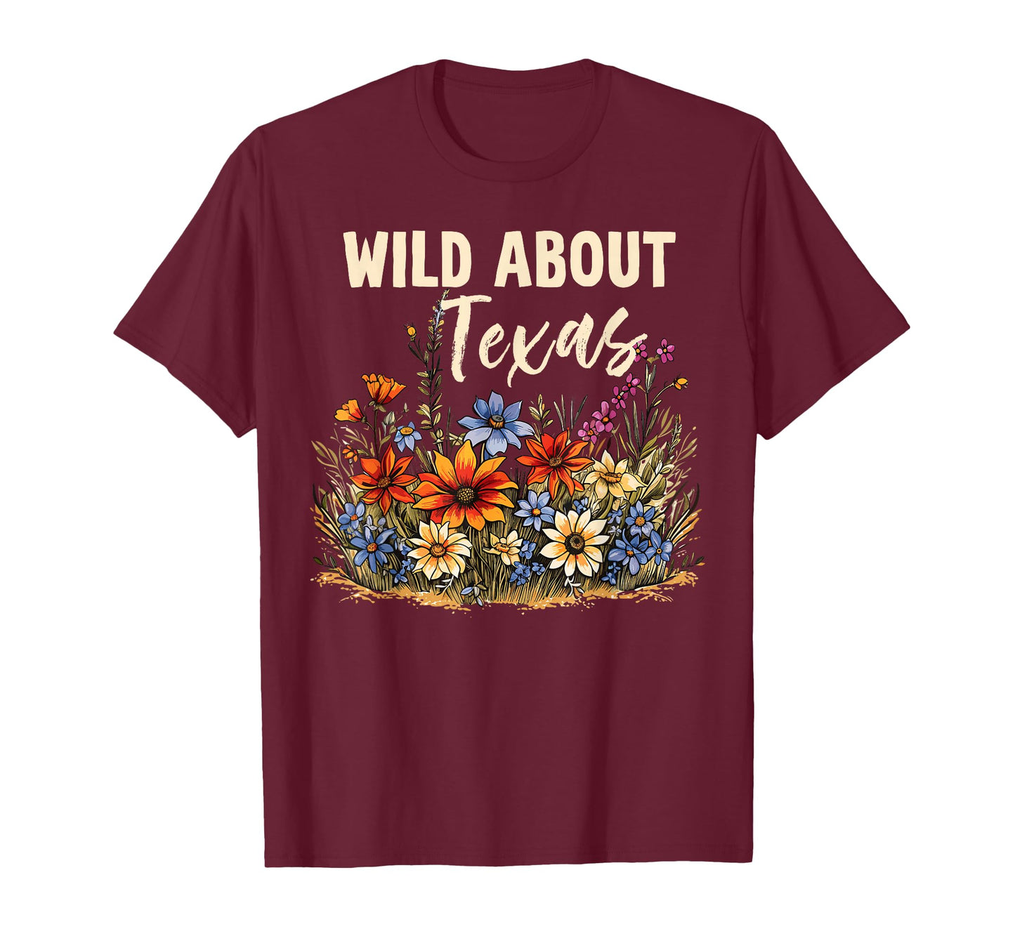 Wildflower Fields Wildflowers Bluebonnet Texas Spring T-Shirt