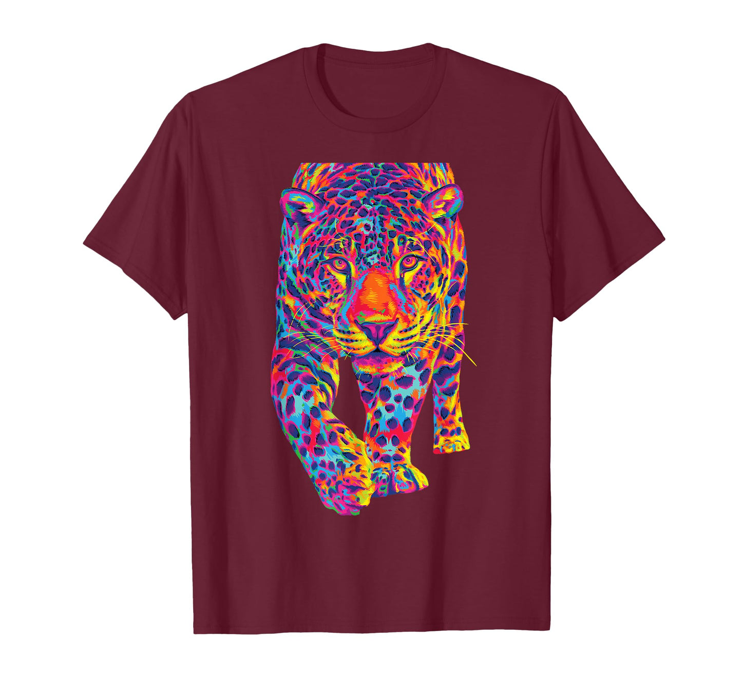 Rainbow Jaguar Abstract Colorful Cat Lover T-Shirt
