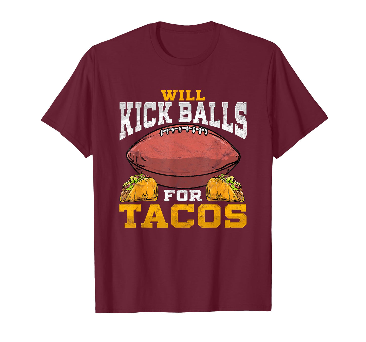 Funny Football Kicker Punter Player Distressed T-Shirt
