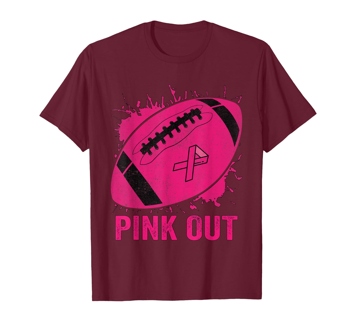 Pink Out Football Breast Cancer Tackle Brest Cancer T-Shirt