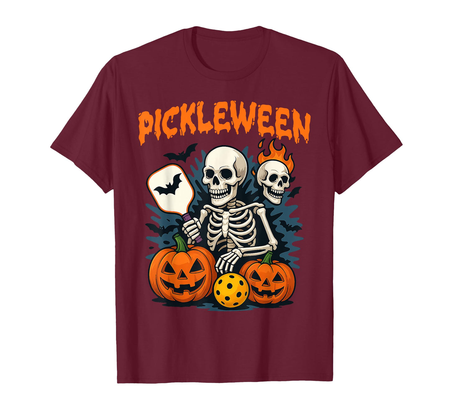 Pickleween Funny Halloween Enthusiasts Spooky Party T-Shirt