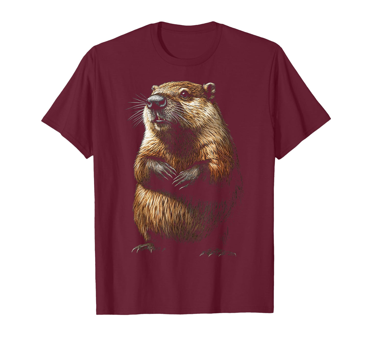 Beaver Animal Motif Artwork Beaver T-Shirt