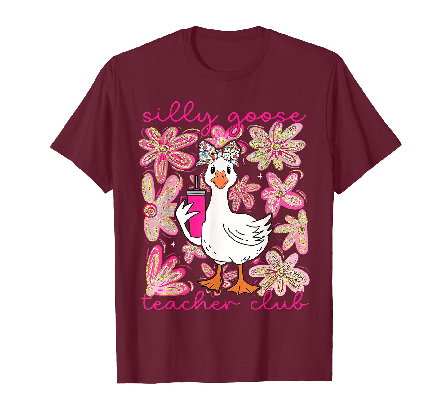 Silly Goose Teacher Club Funny Back to School First Day T-Shirt
