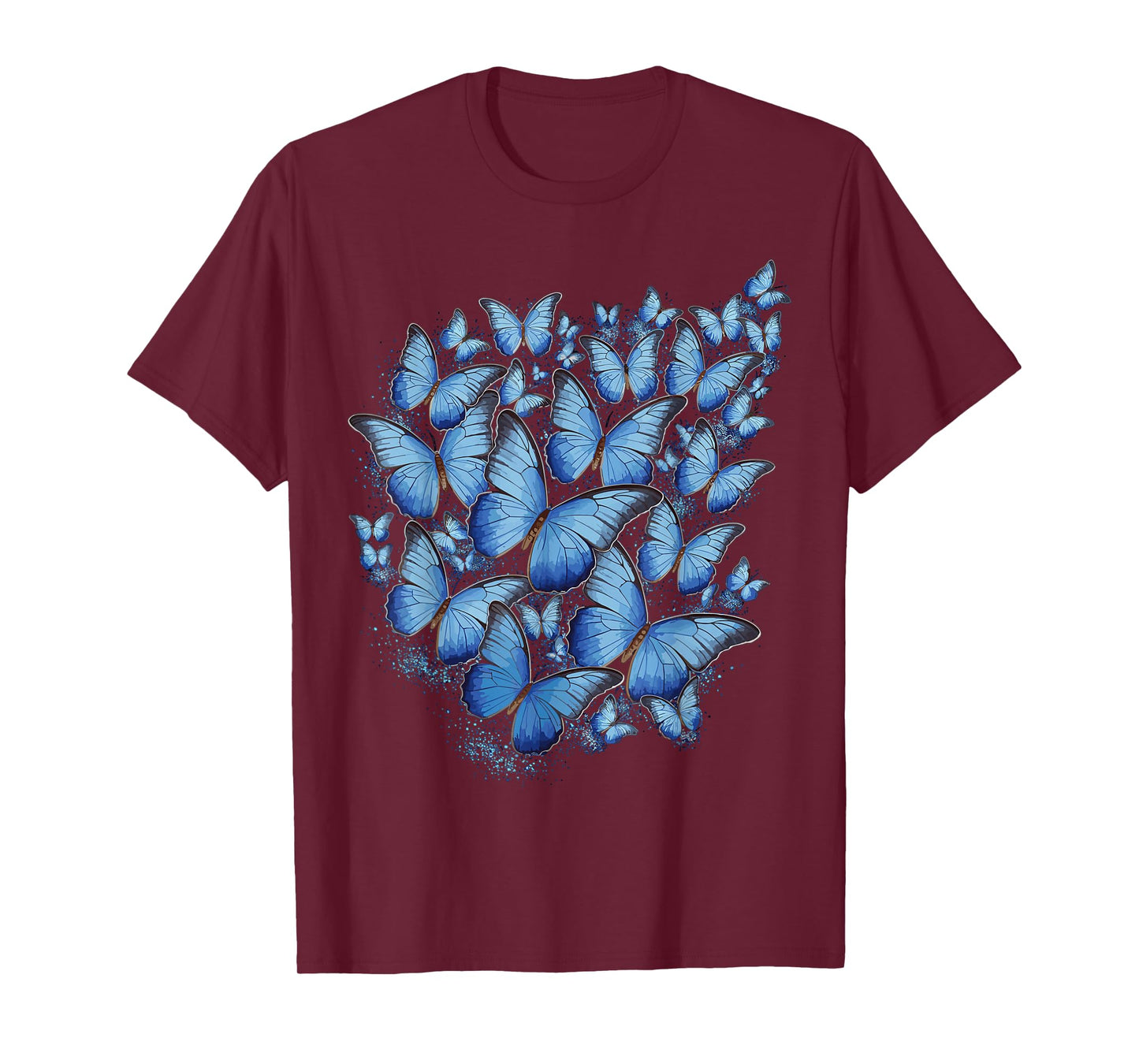 Blue Butterfly Art Garden Butterflies T-Shirt