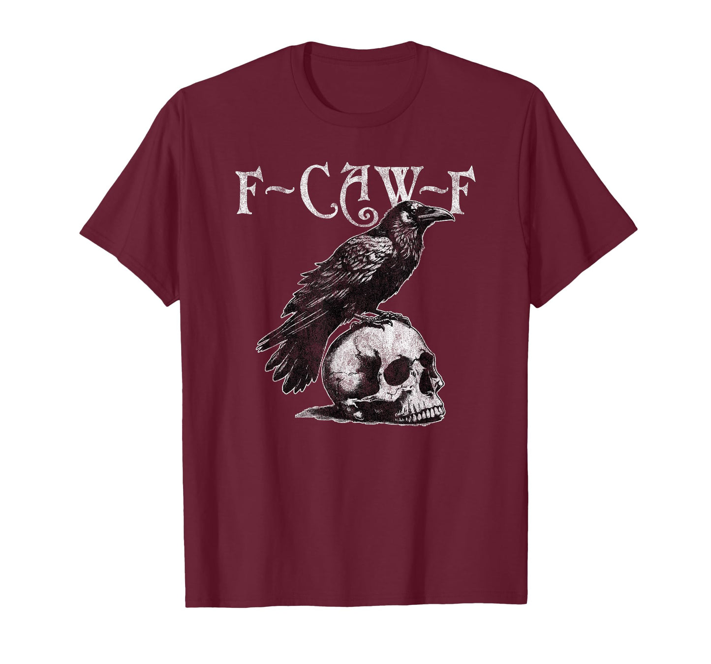 F-Caw-F Halloween Crow Bird Funny Vintage T-Shirt