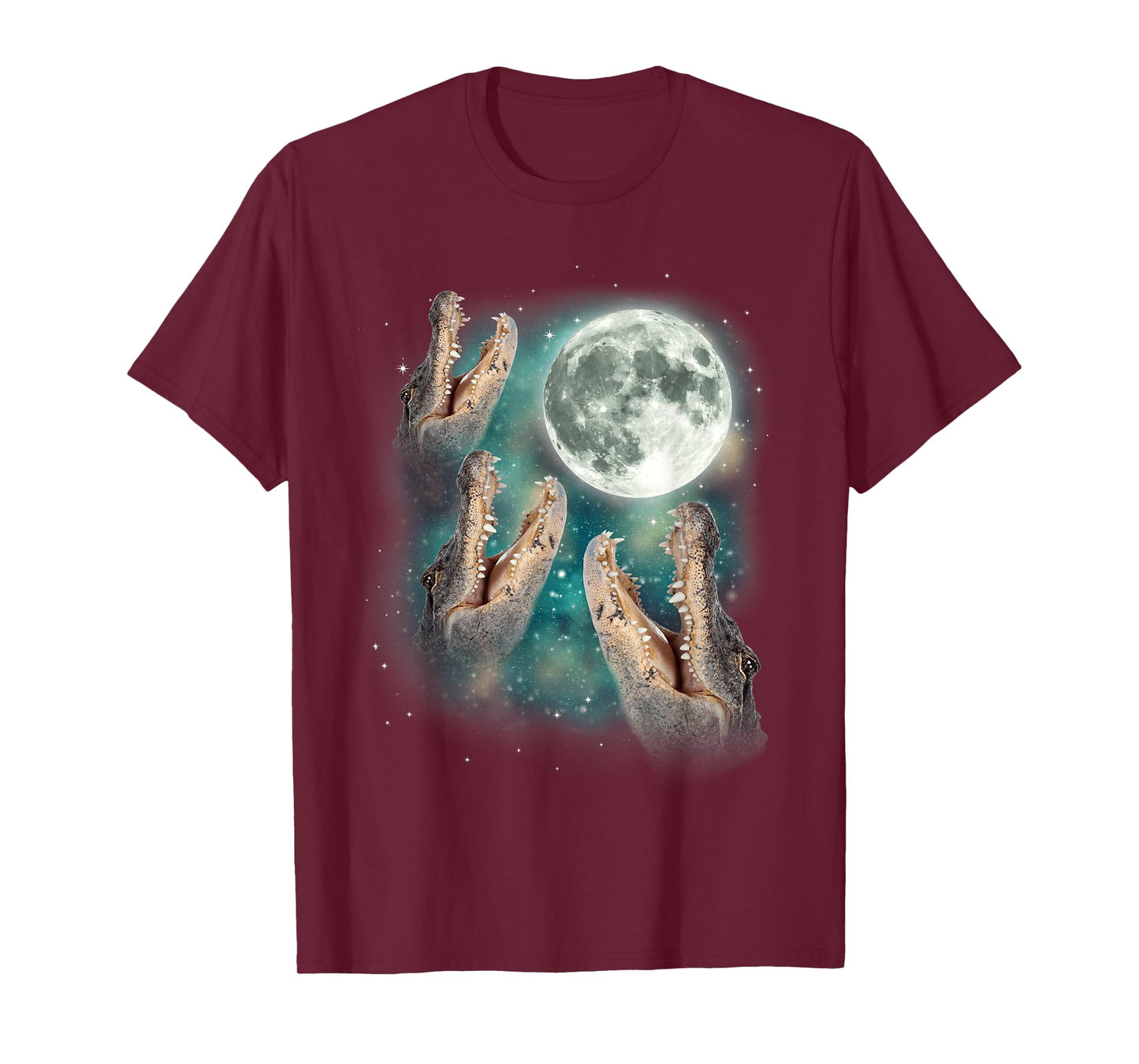 Three Gators Howl At Moon | Magical Animal Wild 3 Crocodile T-Shirt