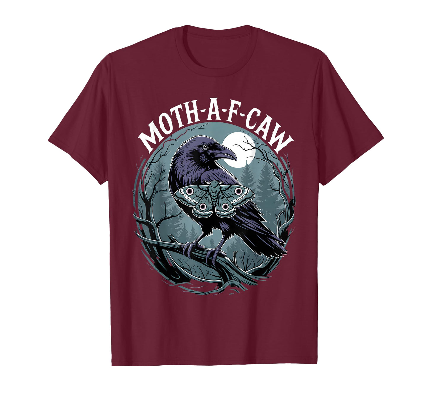 Funny Crow F-Caw-F Raven Bird Gothic Halloween Party Joke T-Shirt