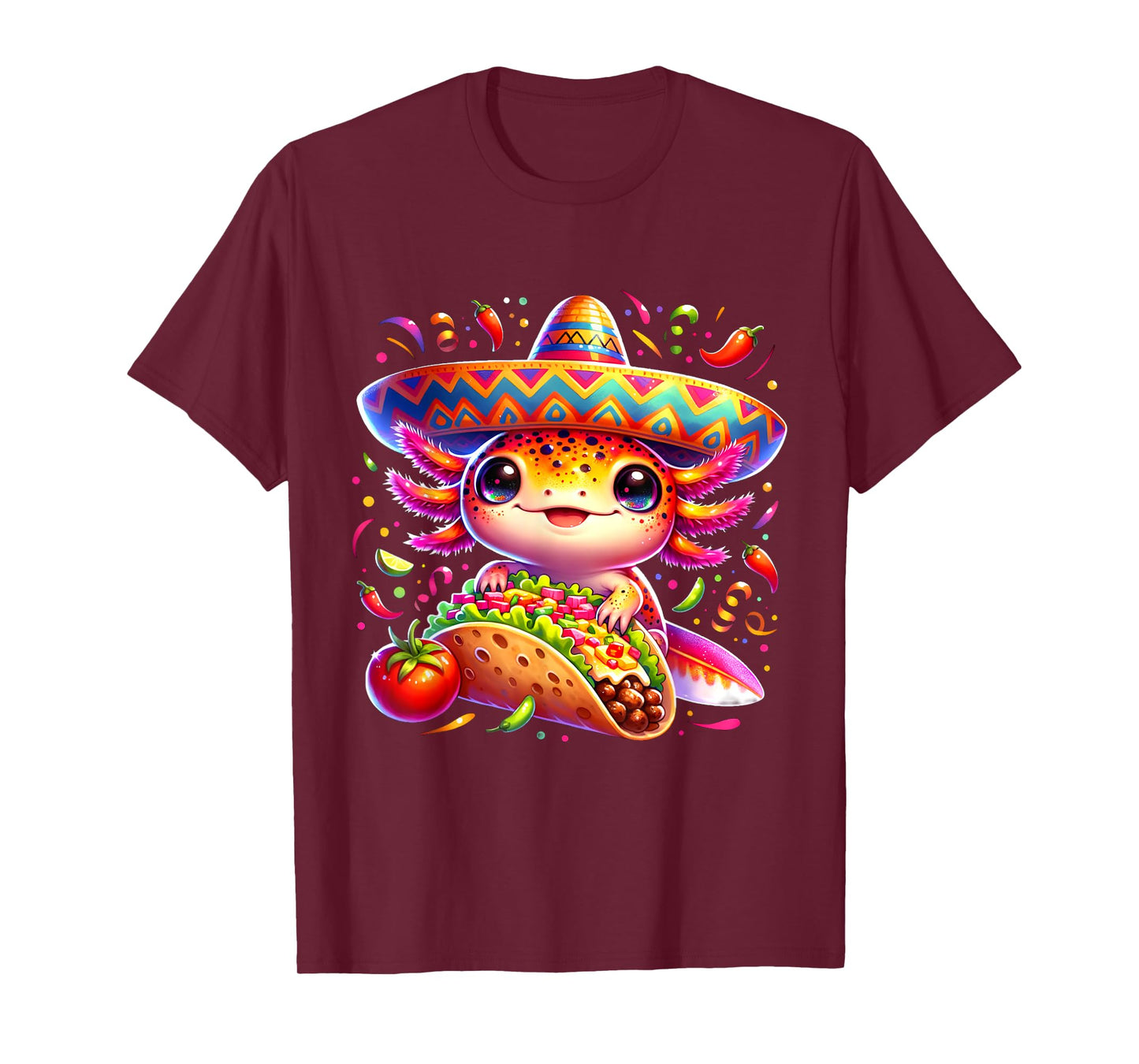 Axolotl Taco Cinco de Mayo Boys Girls Axolotl Cinco de Mayo T-Shirt
